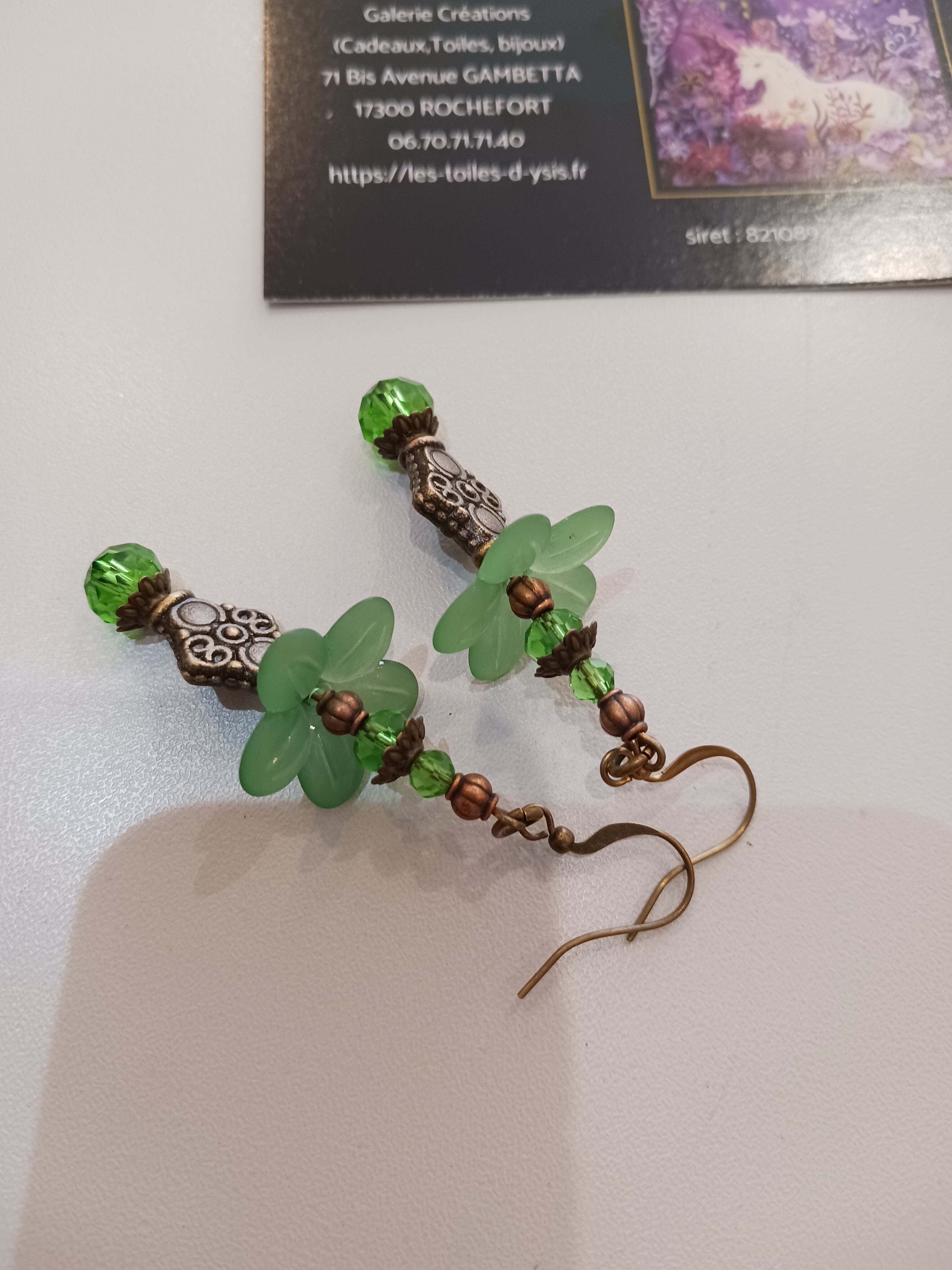Boucles fleurs et bronze