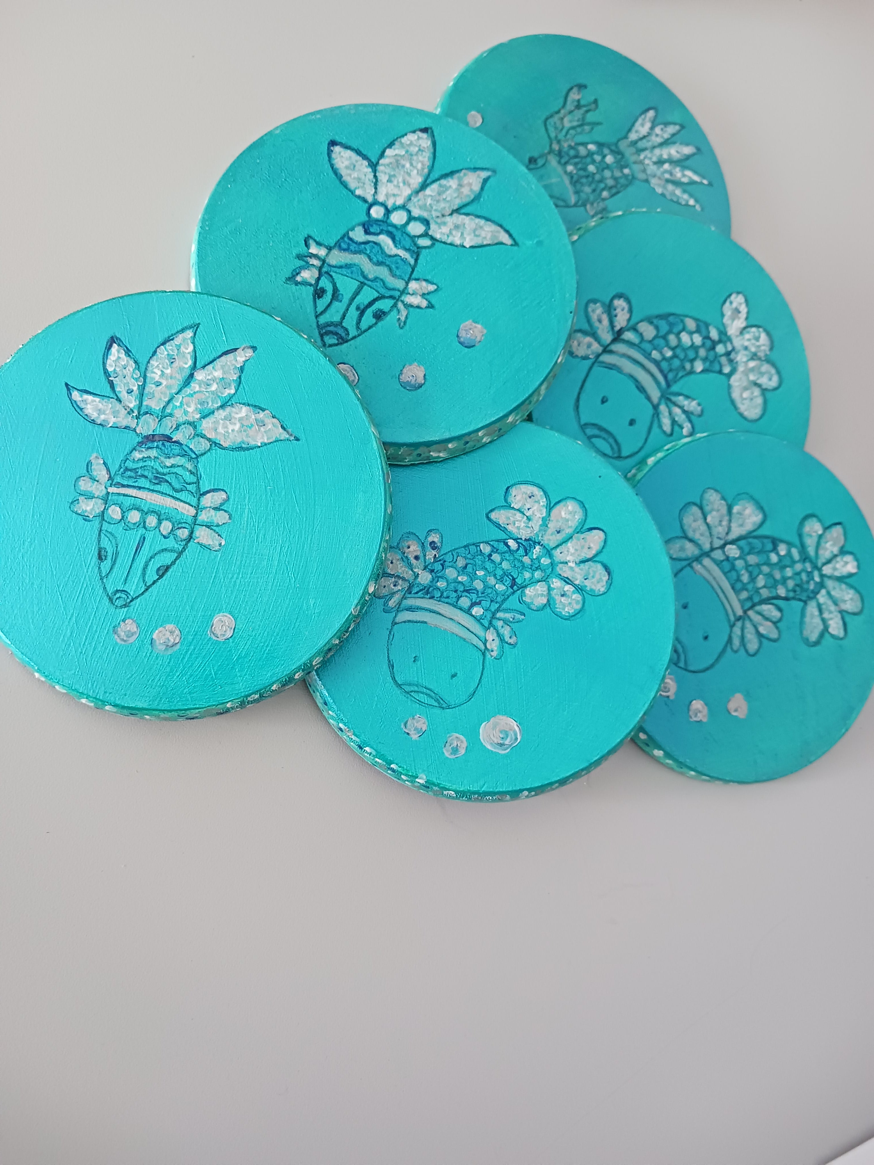 Dessous de verre poissons