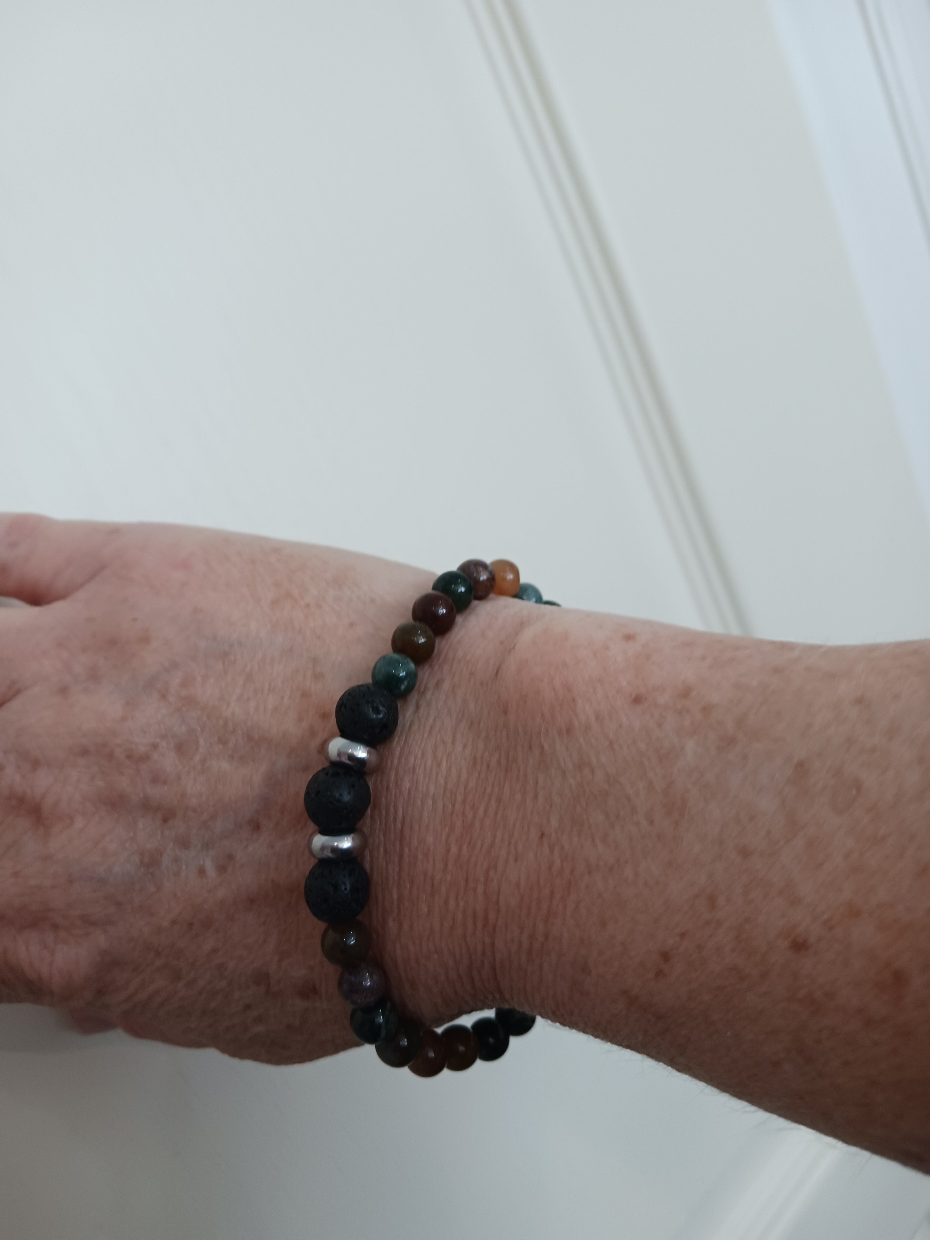 Bracelet homme agates indiennes