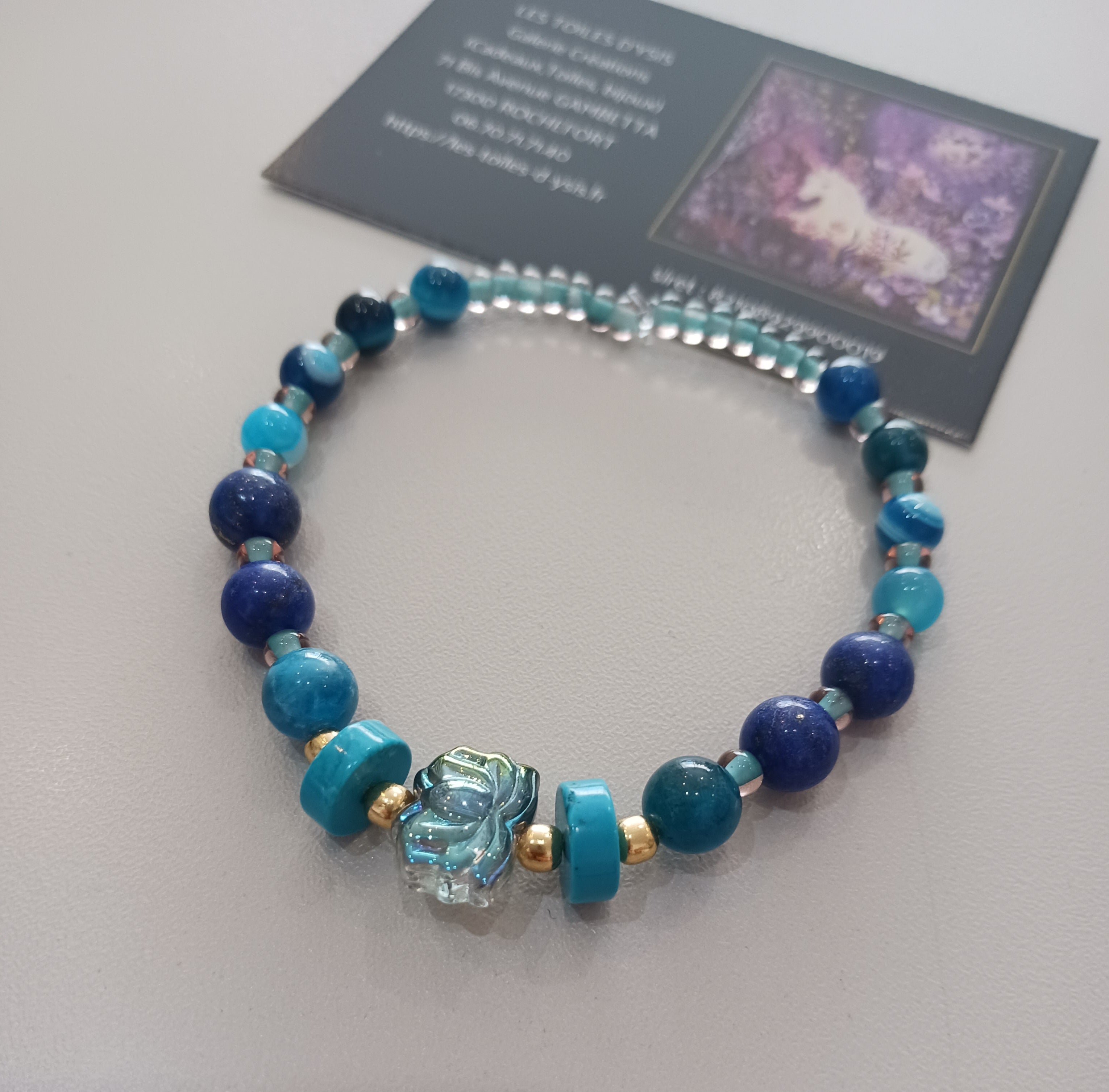 Bracelet Lotus bleu