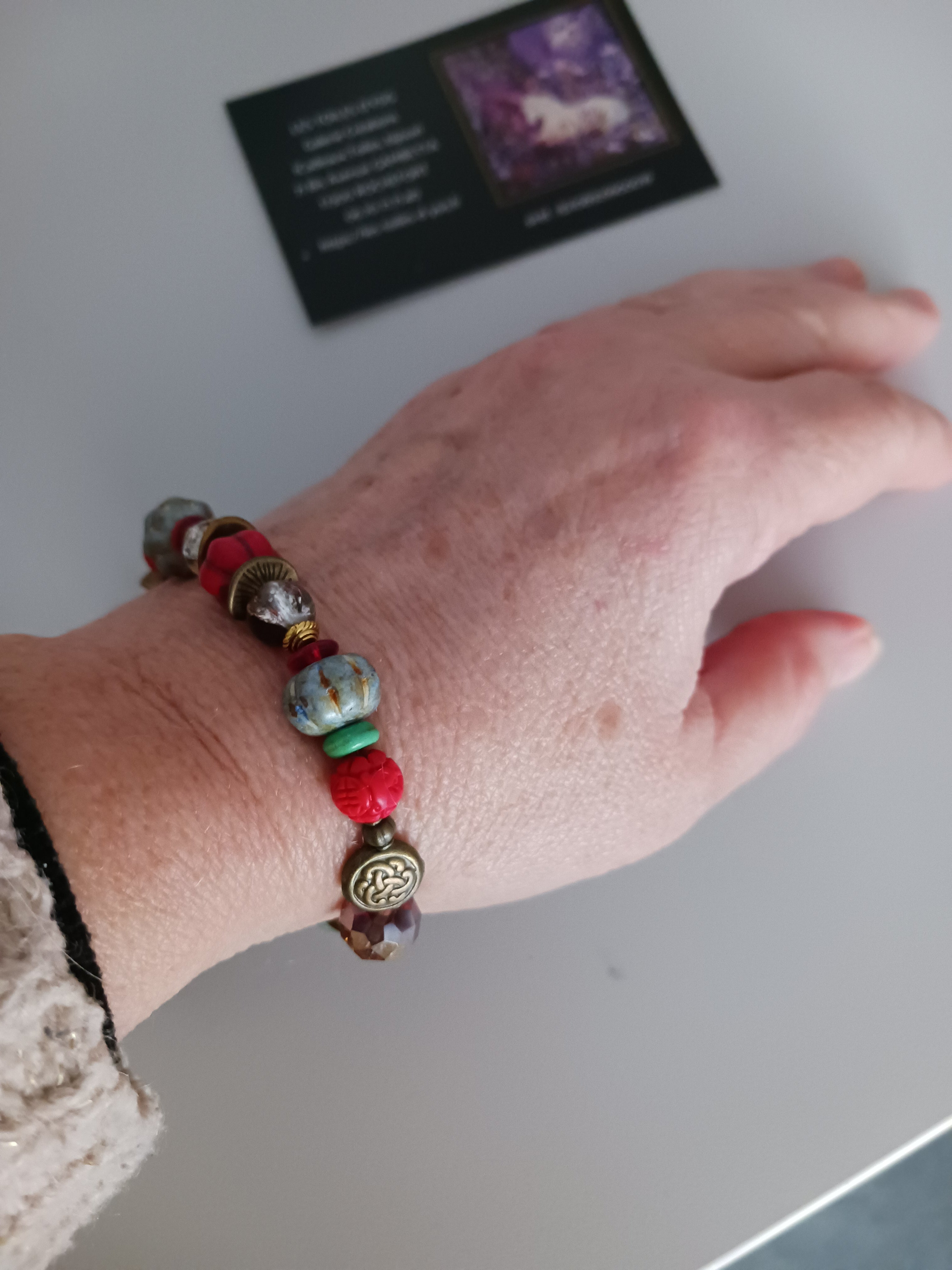 Bracelet chance vert rouge