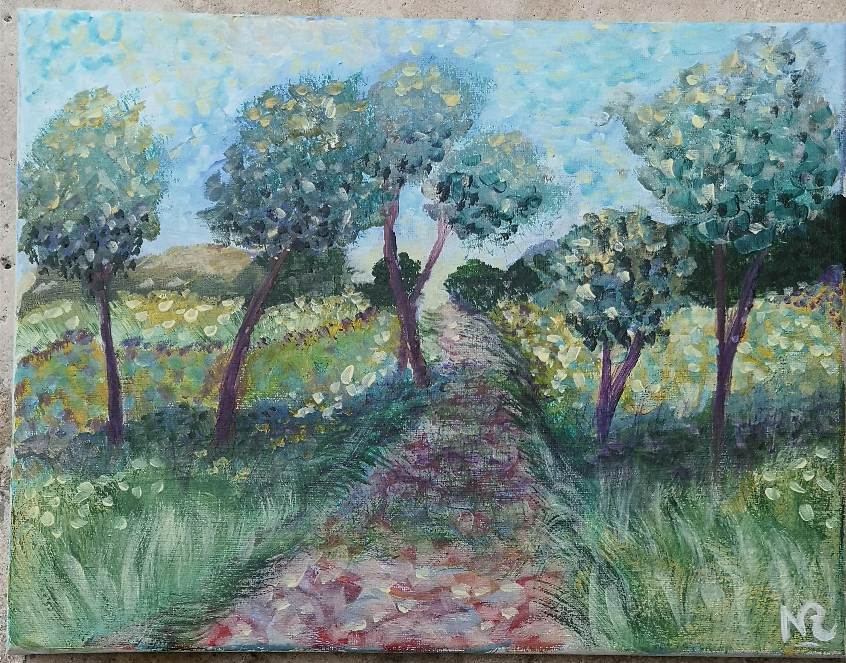 Six petits arbres