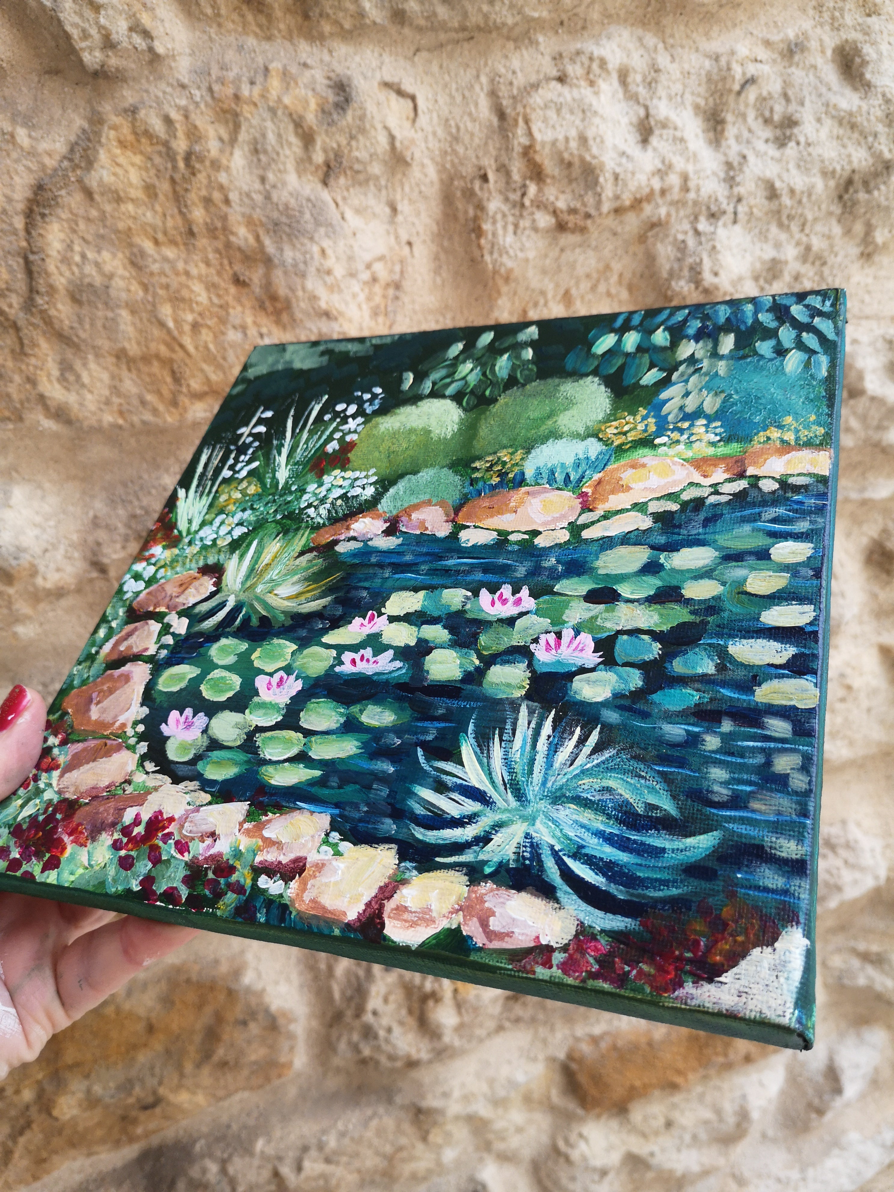 Bassin et plantes aquatiques