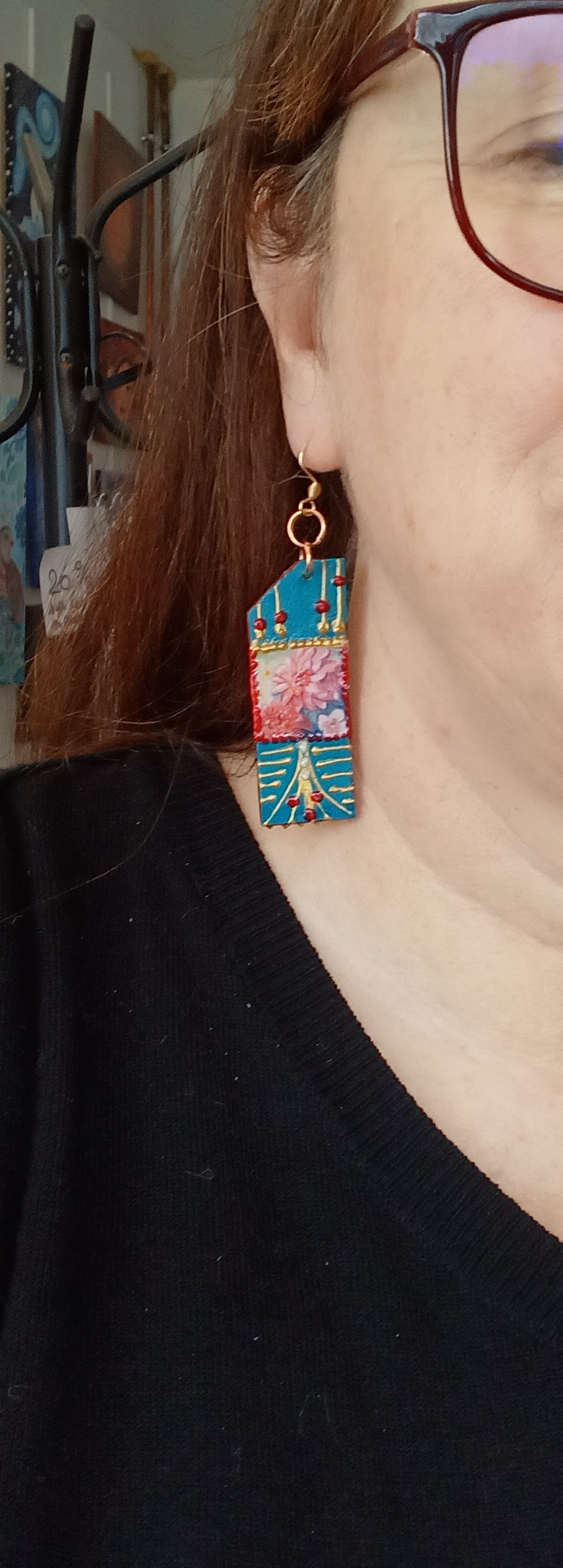 Grandes boucles fleurs