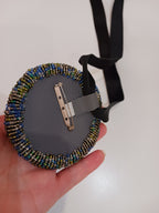 Collier broche Chat angora et fleur
