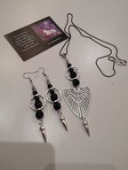 Parure Noire et argent