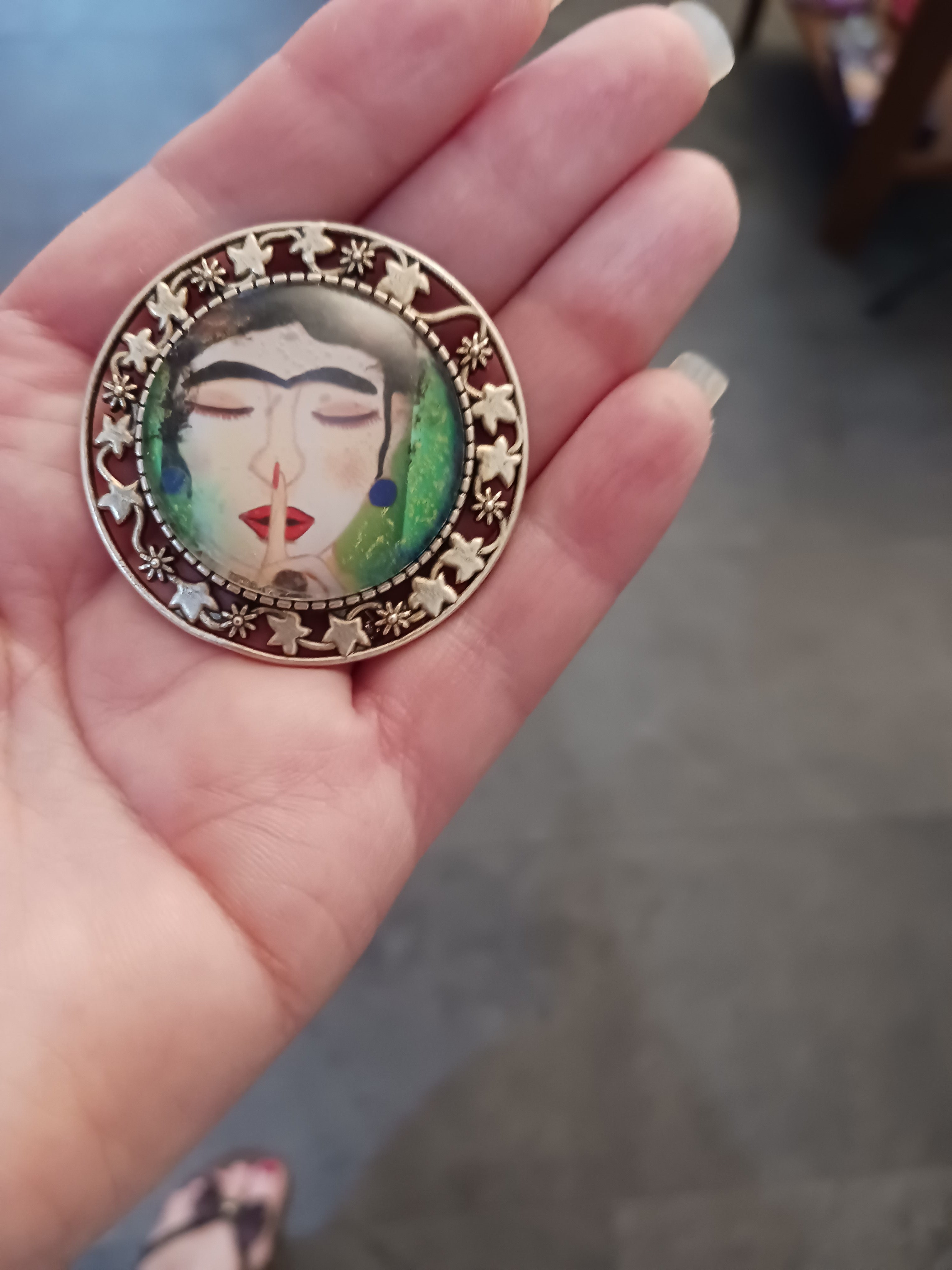 Broche "Chuuuut" Inspiration Frida Kahlo