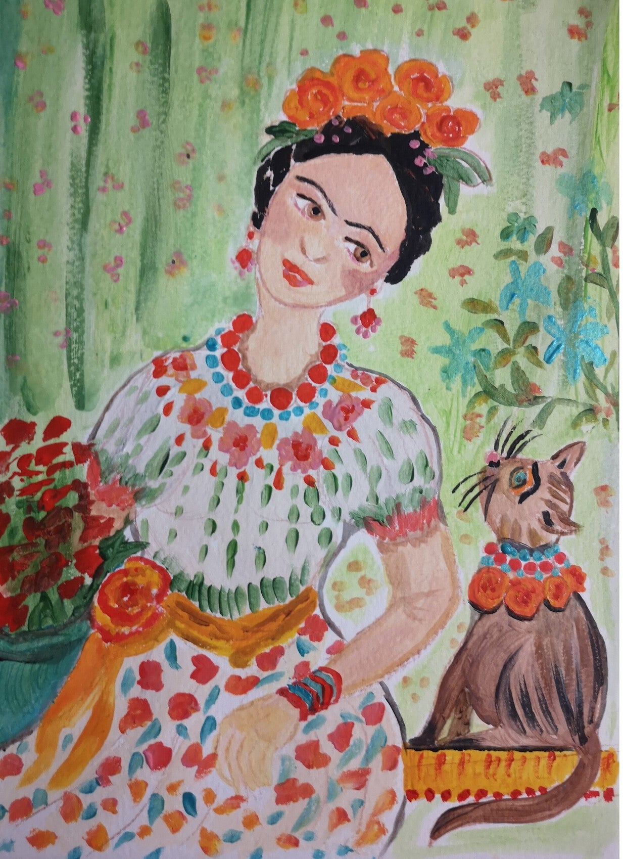 Kahlo cat and Frida