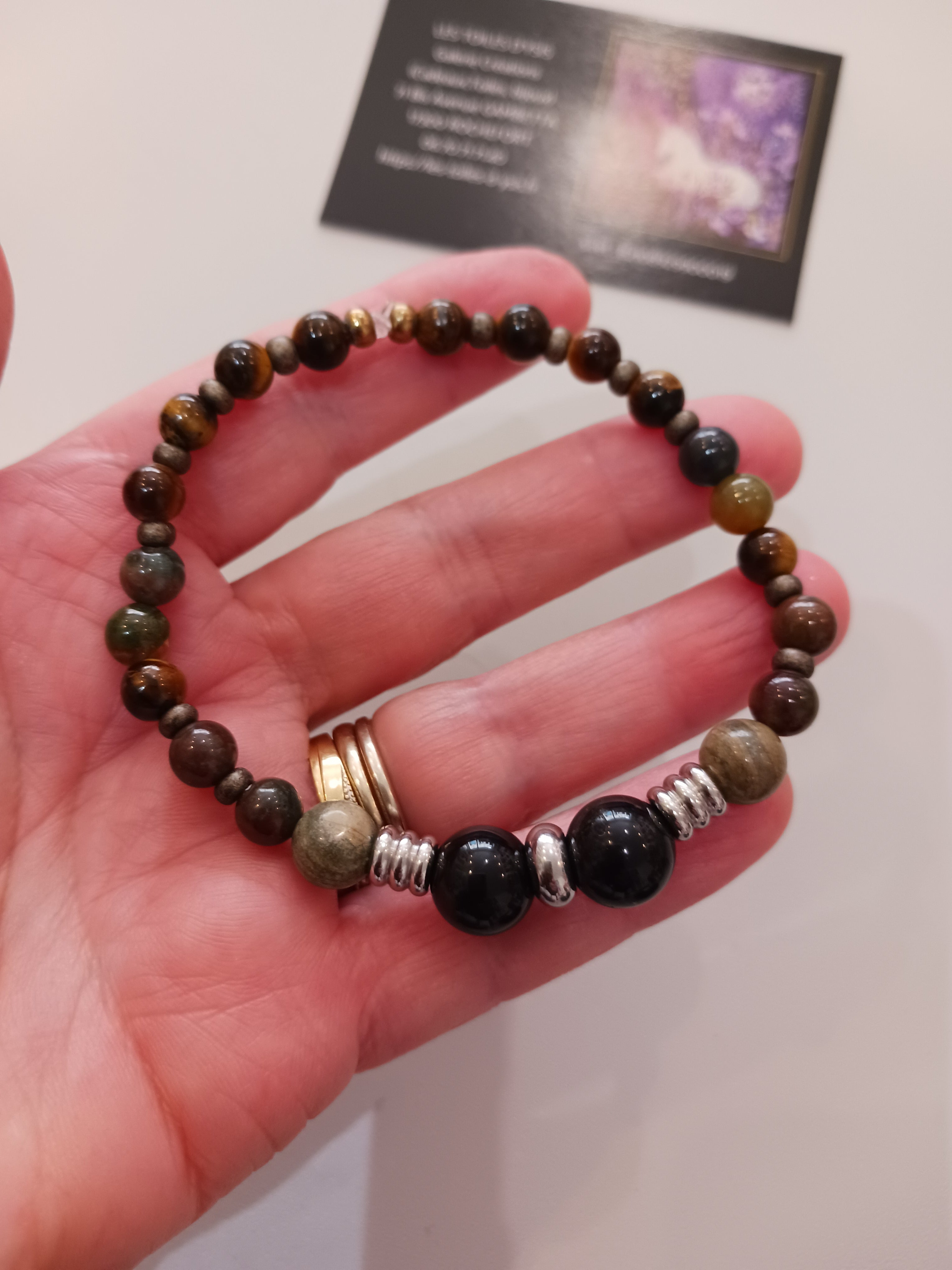 Bracelet homme Onyx et mélange