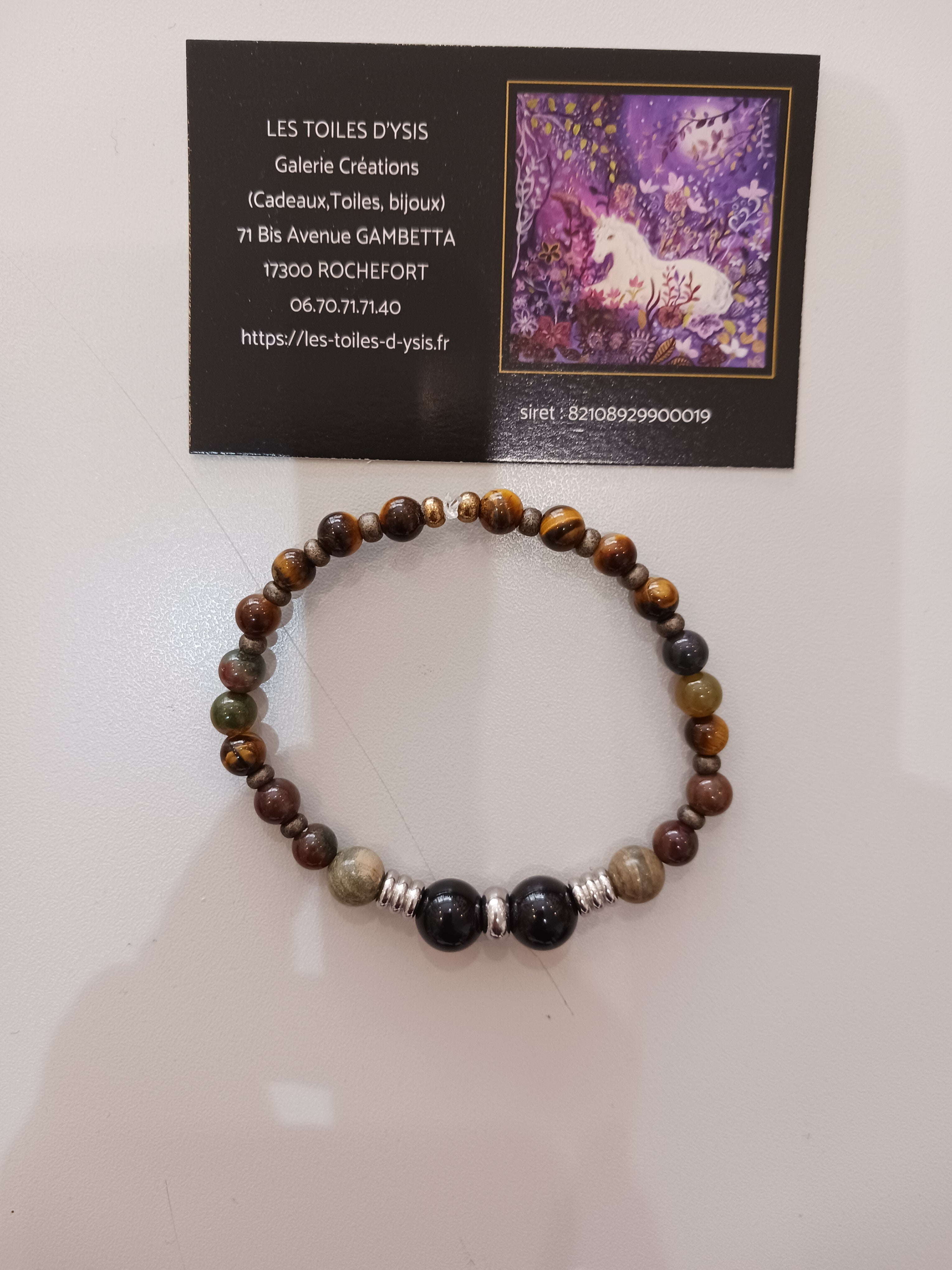 Bracelet homme Onyx et mélange