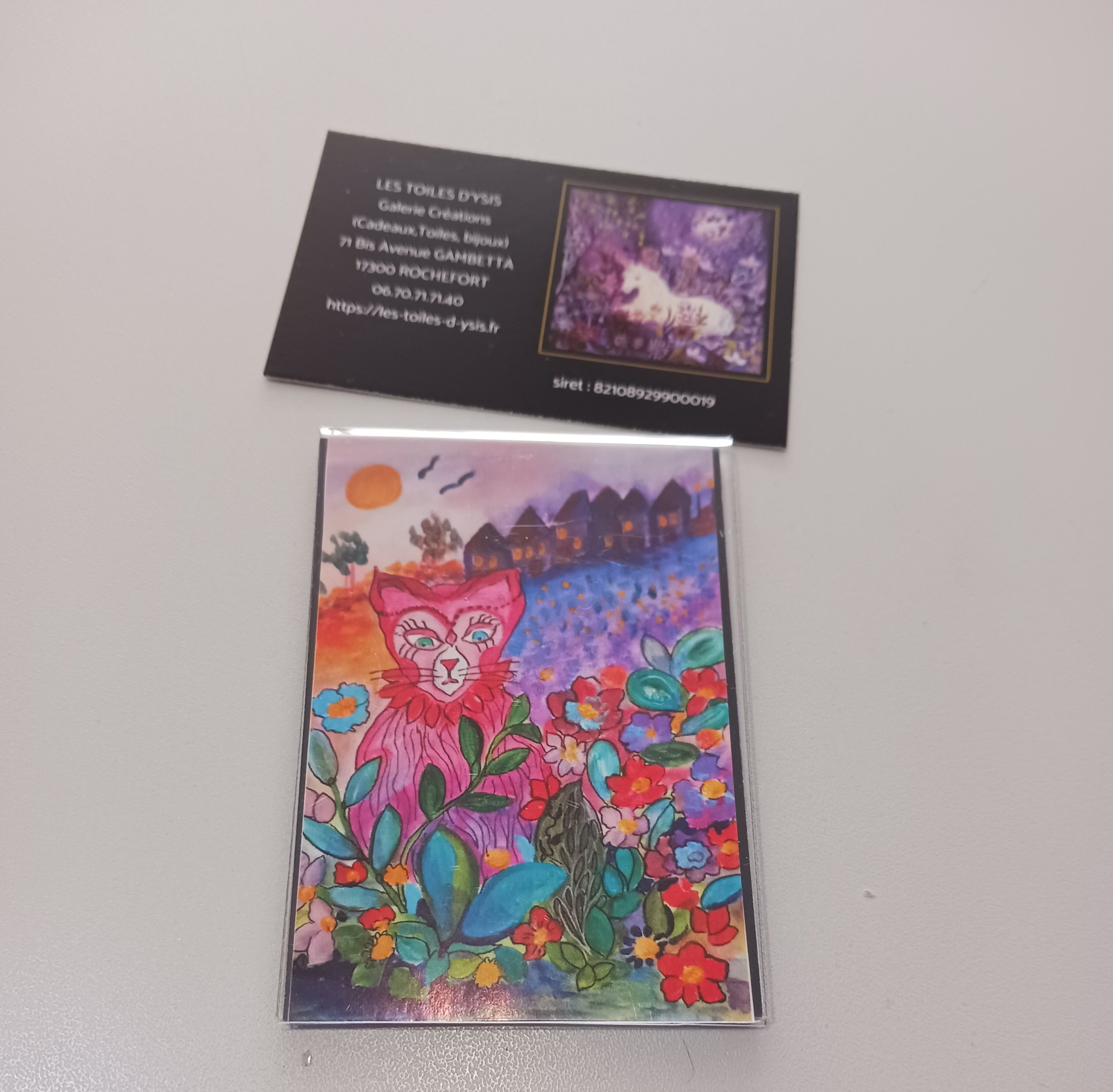 Magnet "Chat dans les fleurs"