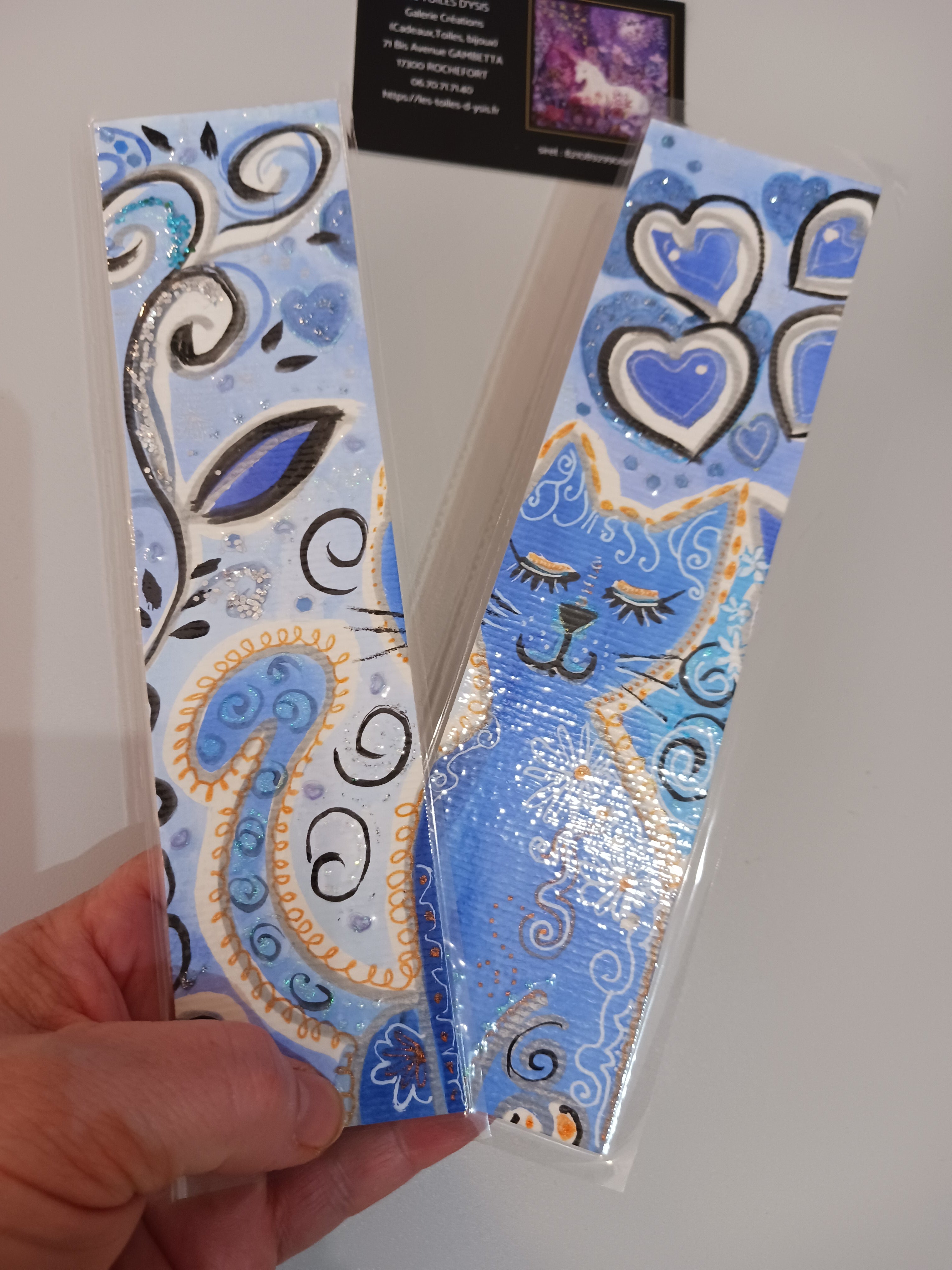 Duo marque pages  "Chat tendresse"