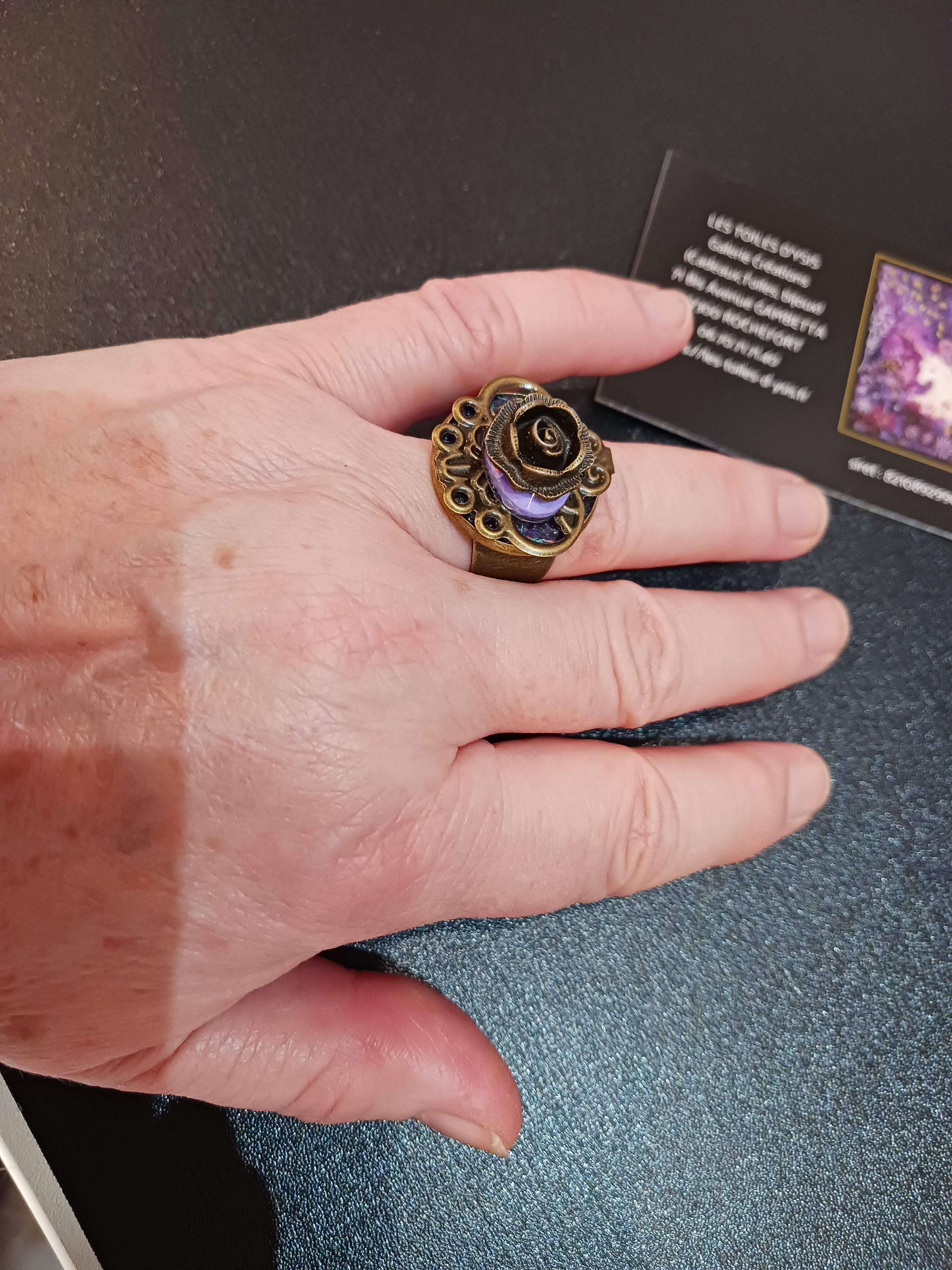 Bague Style ancien mauve