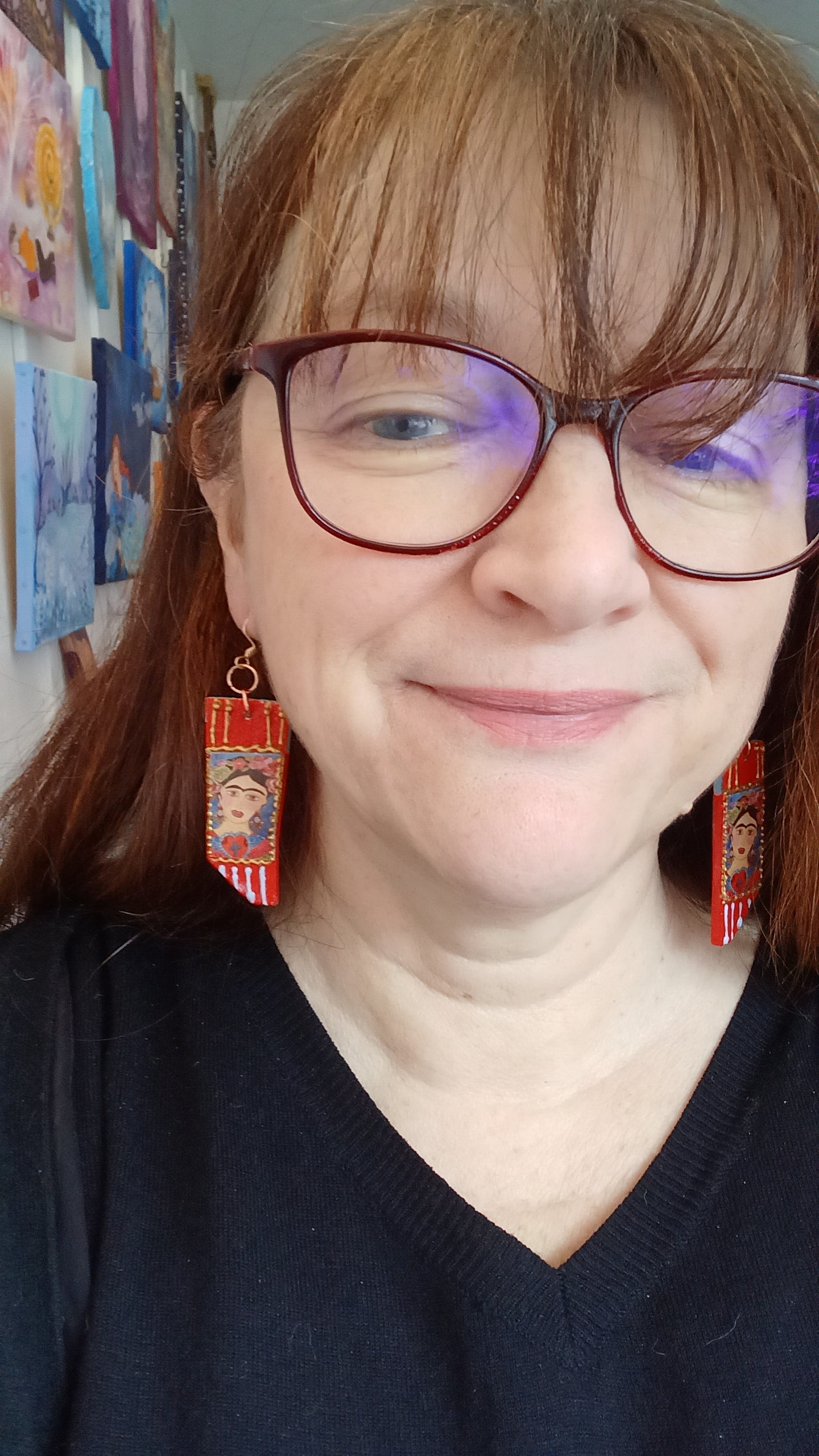 Grandes boucles "Mélancolie de Frida"