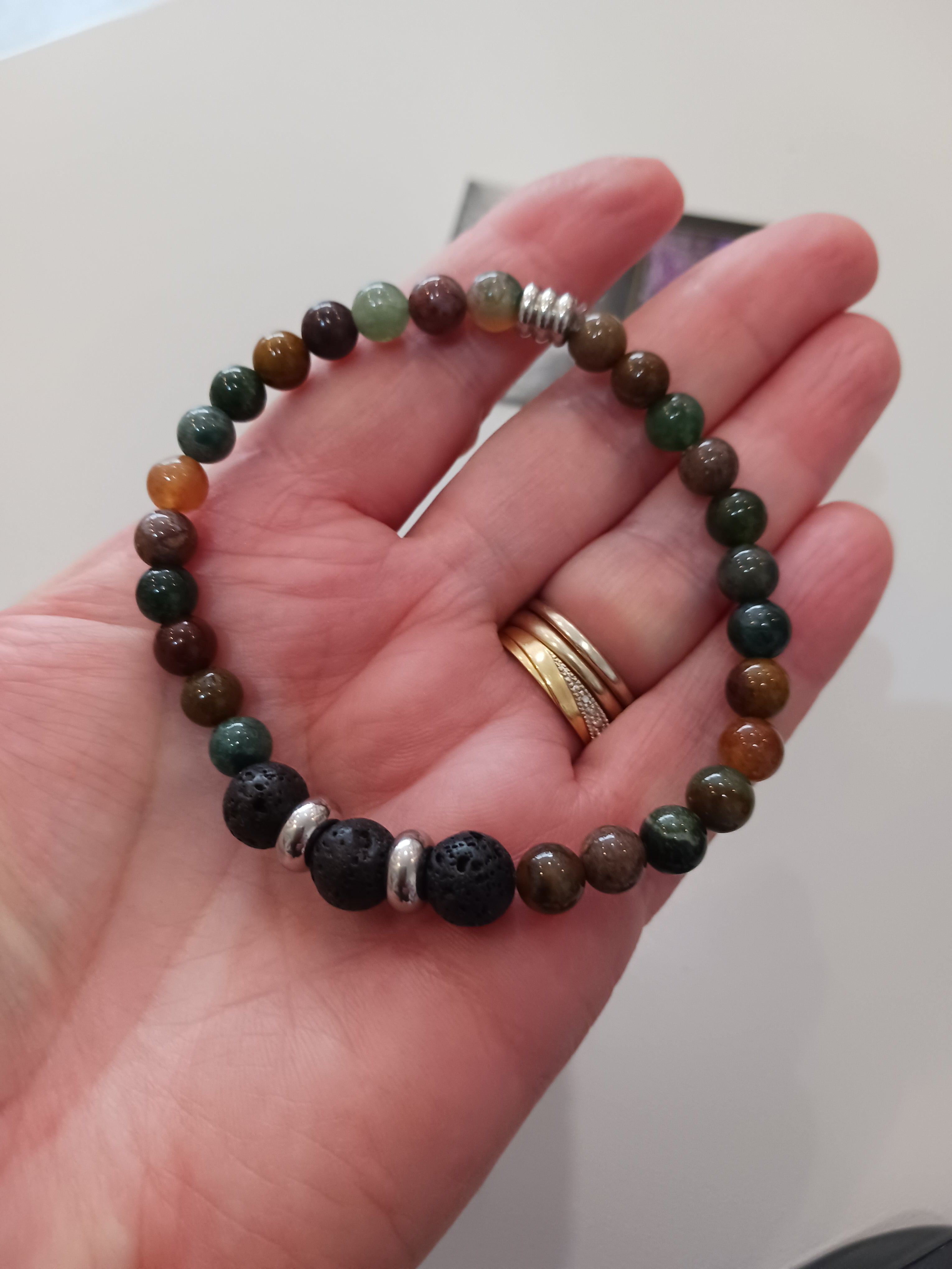 Bracelet homme agates indiennes