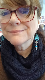 Boucles Howlite turquoise