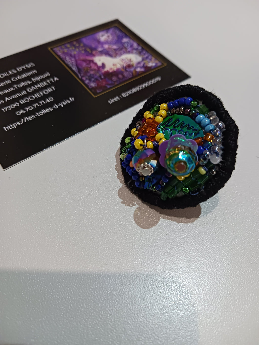 Bague Brodée "Une nuit d'été"