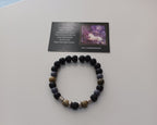 Bracelet homme  jaspe feuille d'argent