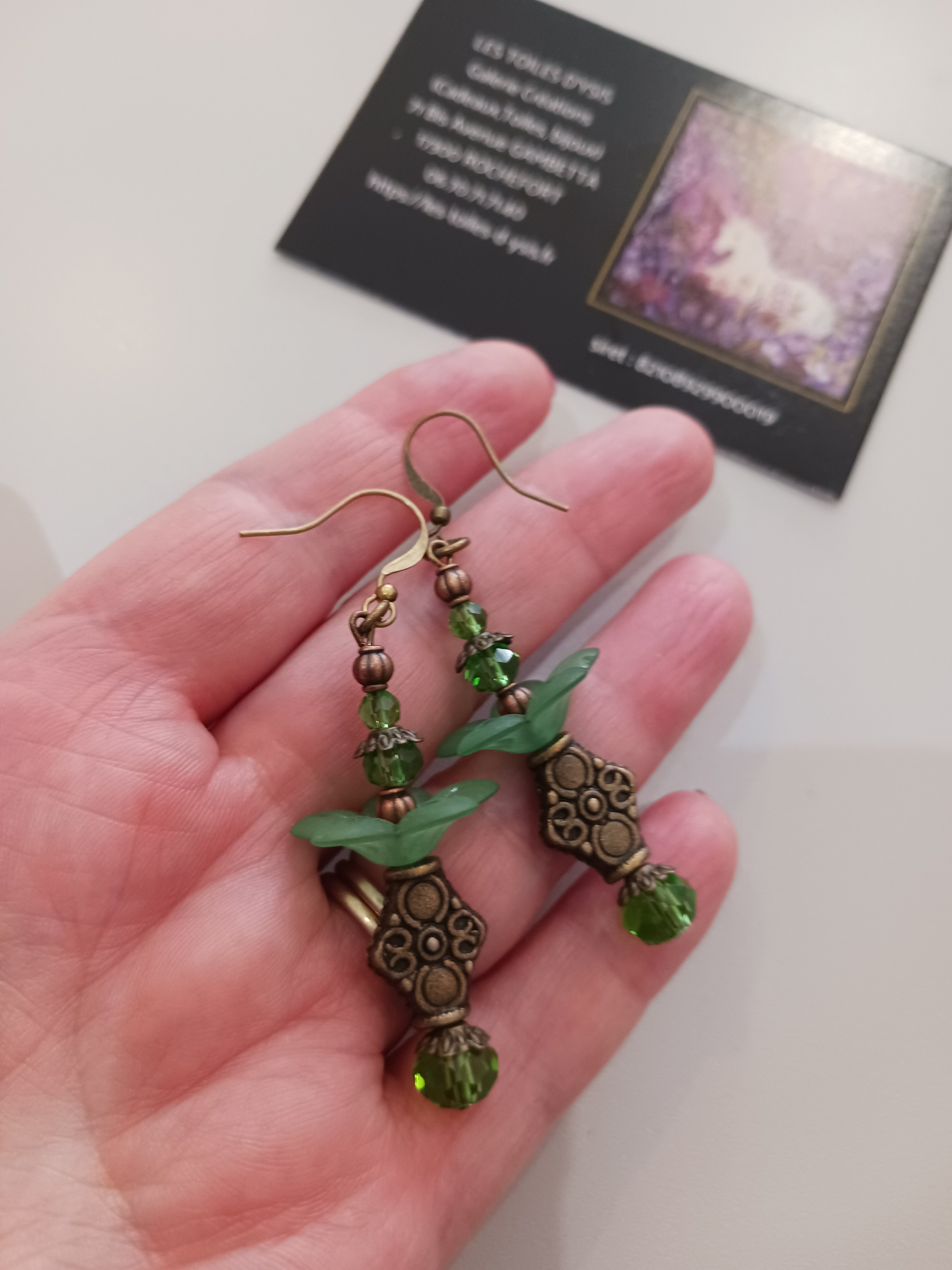 Boucles fleurs et bronze
