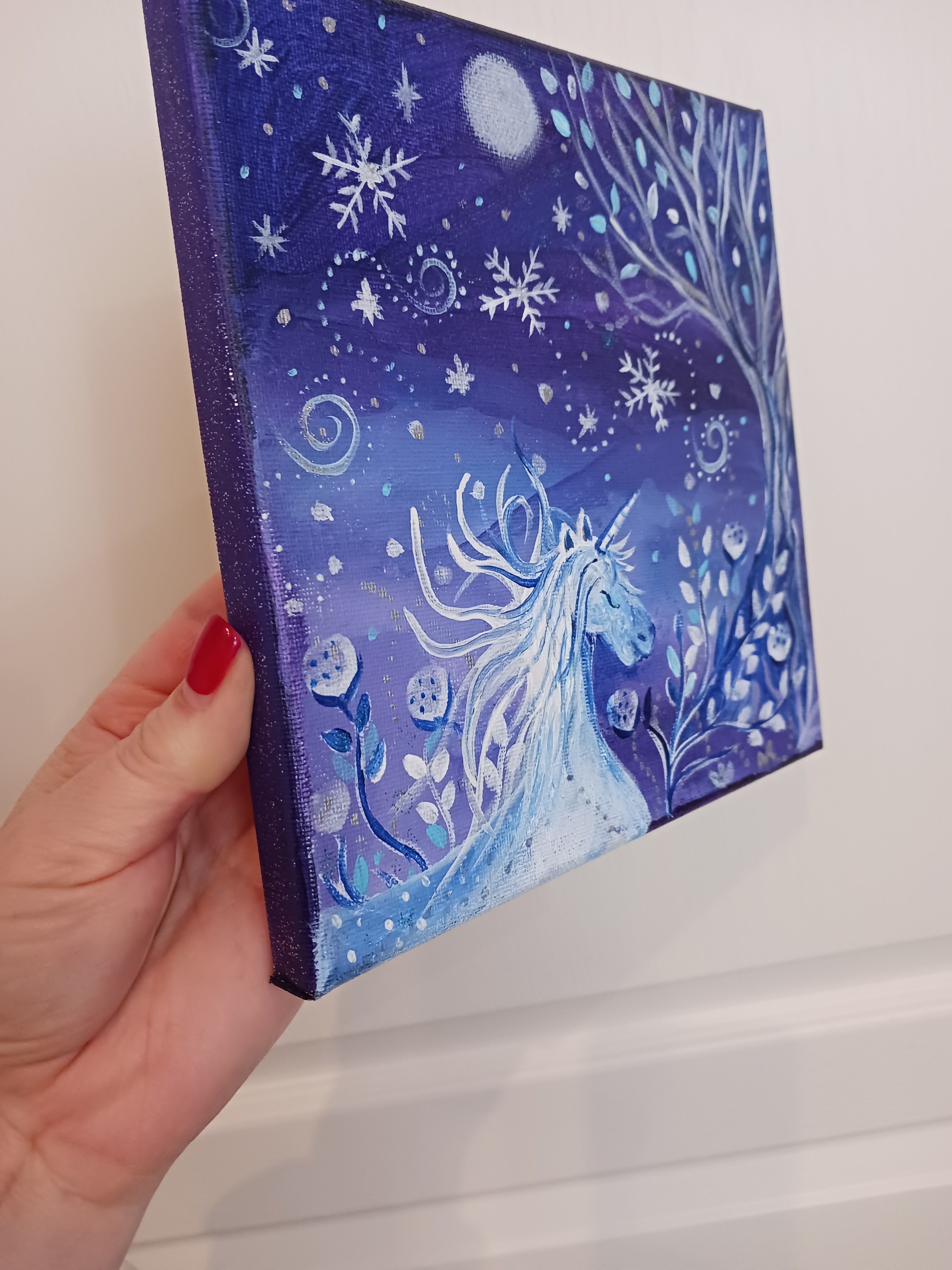 Licorne sous la neige