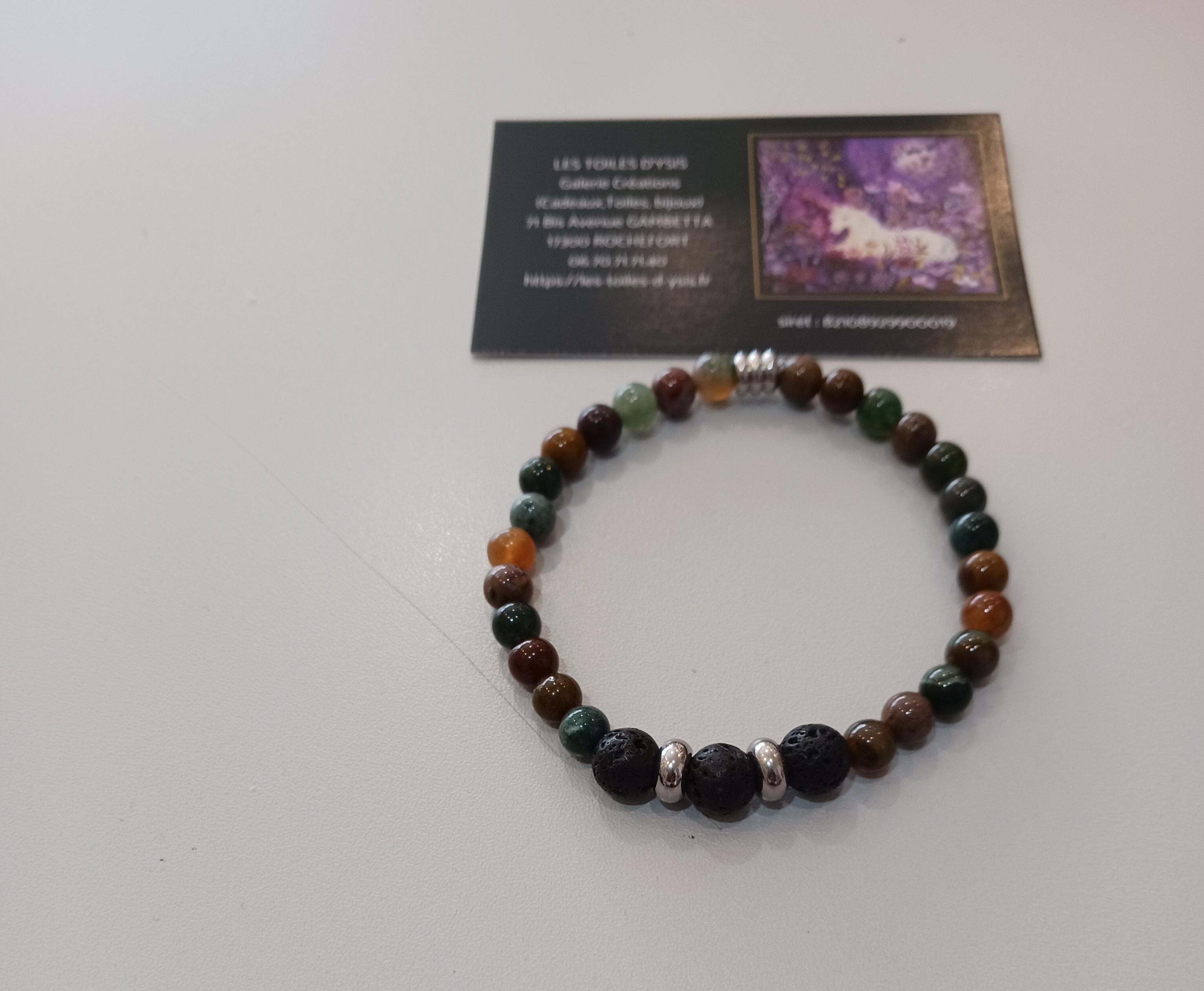Bracelet homme agates indiennes
