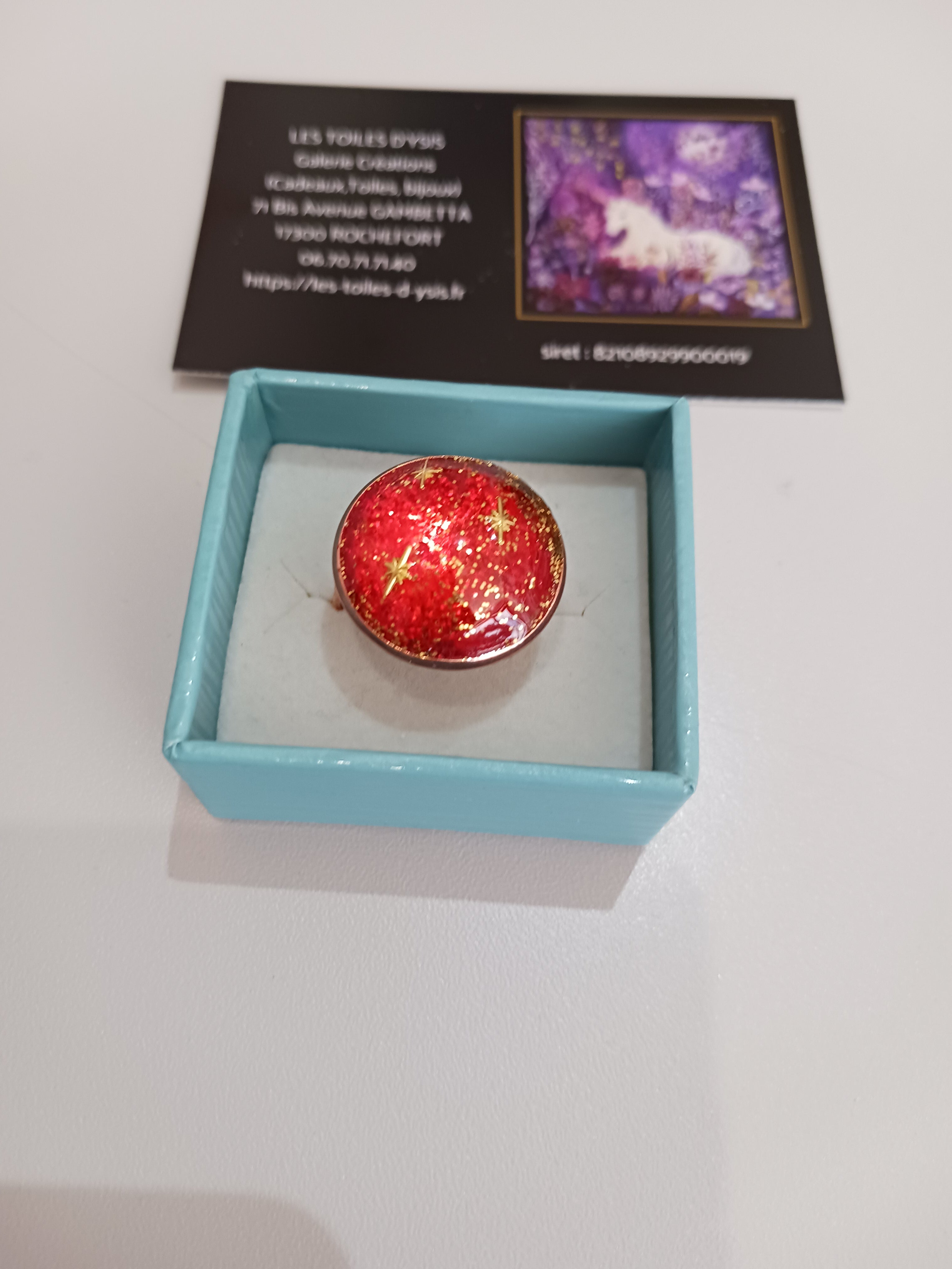 Bague "Red cosmos"
