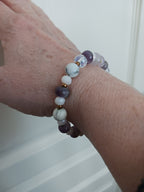 Bracelet agates, améthystes rubanées