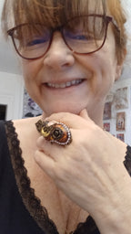 Bague "rose de bronze"