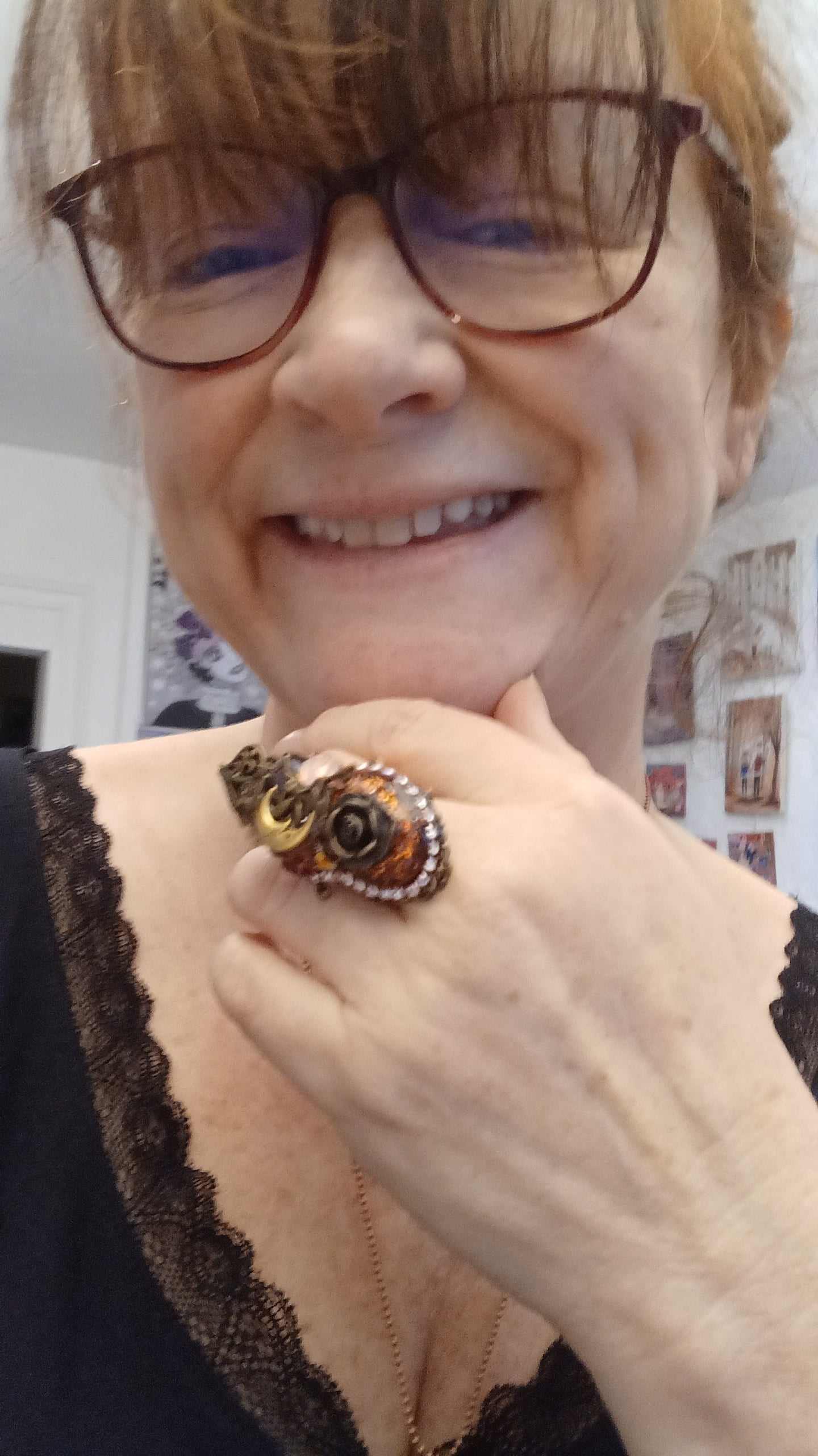Bague "rose de bronze"