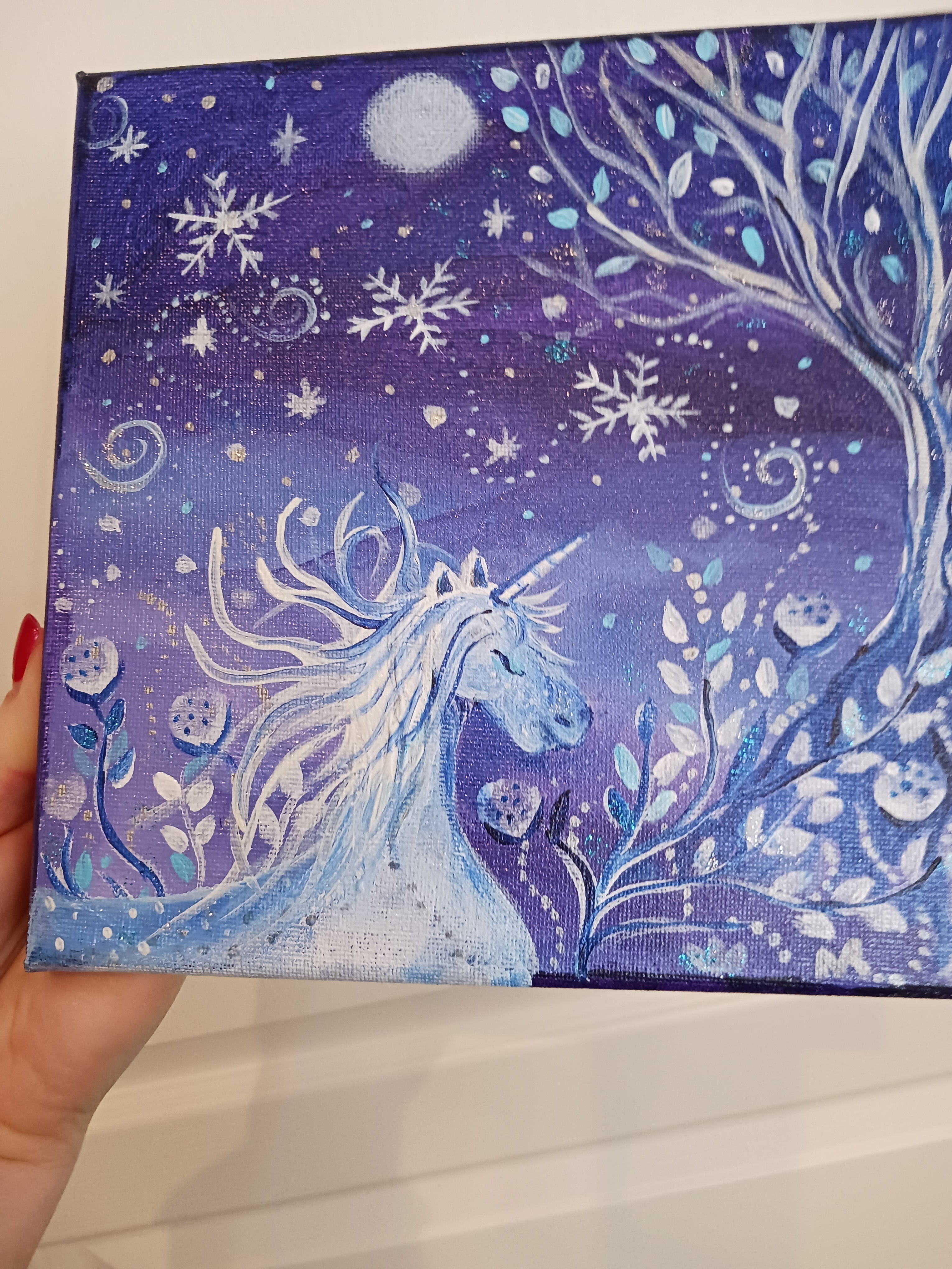 Licorne sous la neige