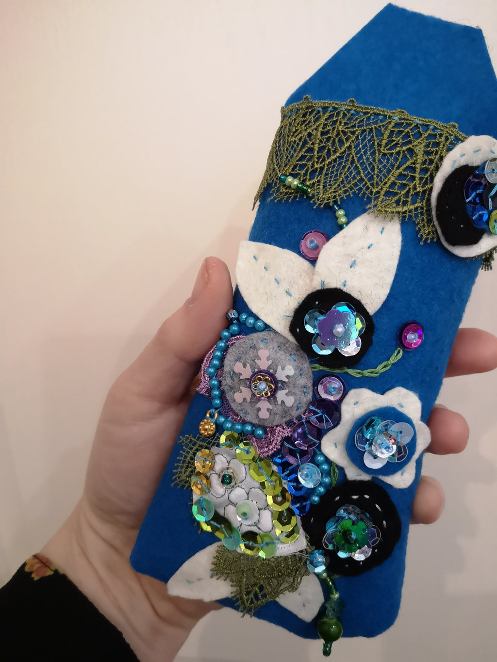 Étui à lunettes fleurs