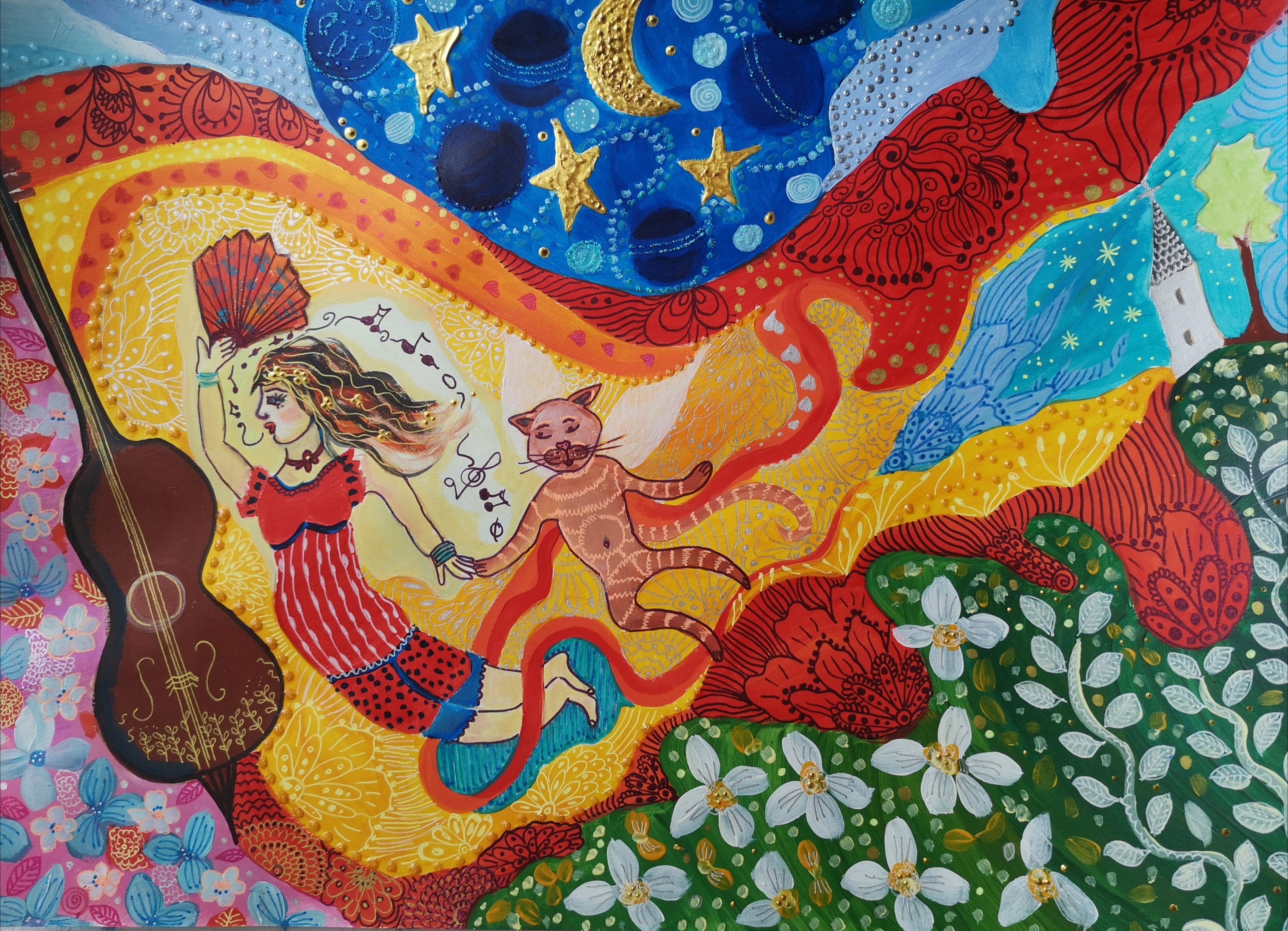 Danse dans les fleurs
