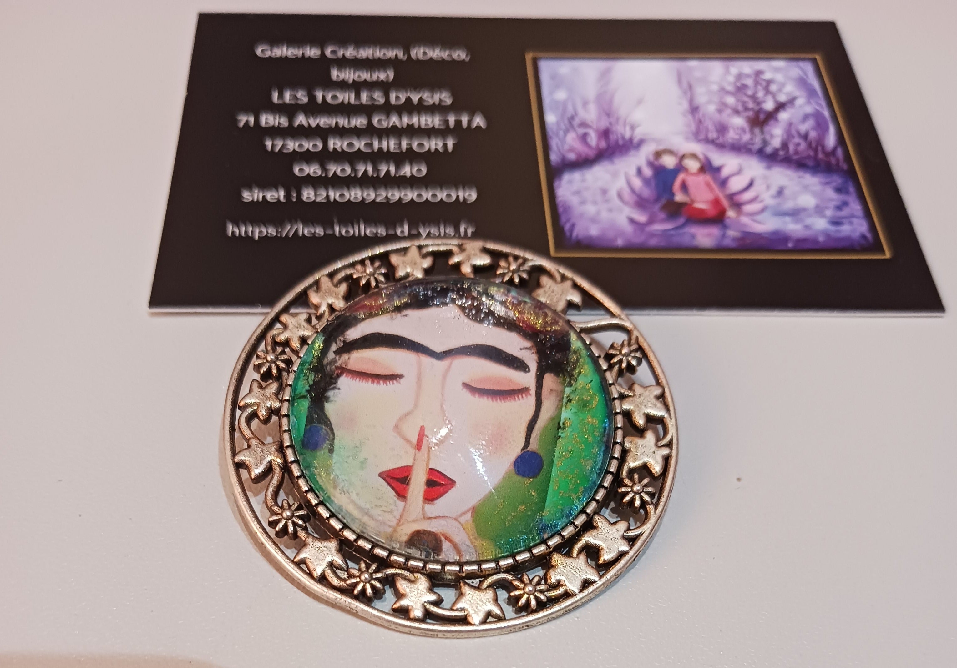 Broche "Chuuuut" Inspiration Frida Kahlo