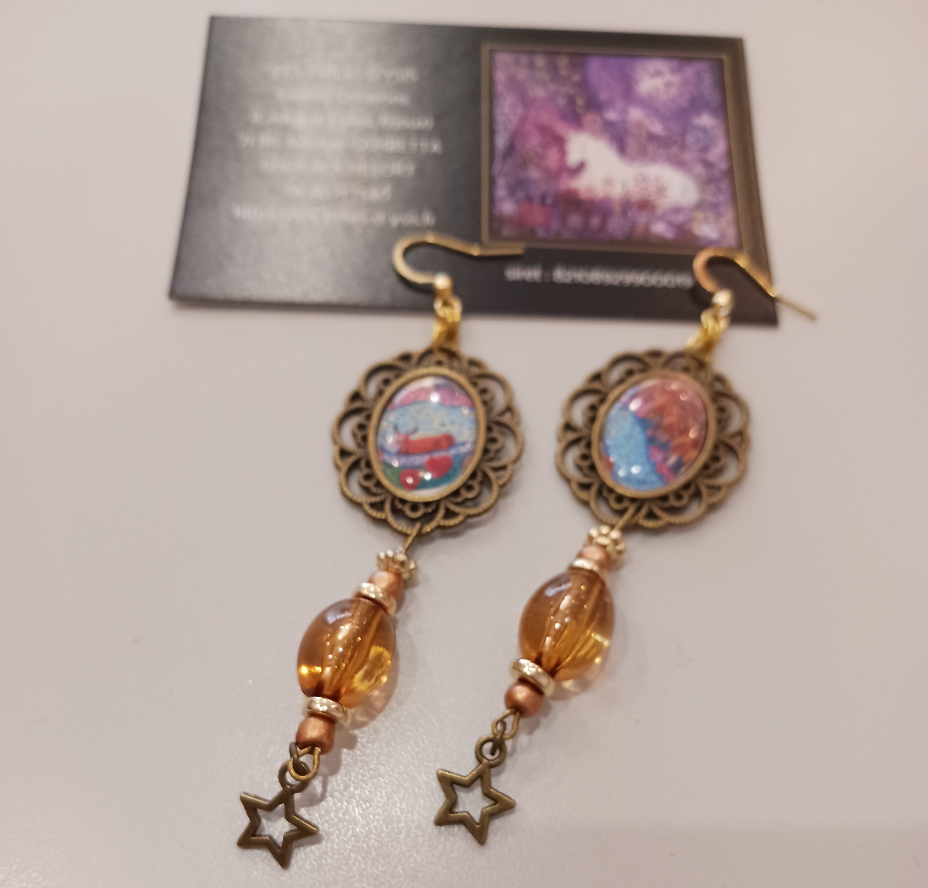 Boucles Bœuf et Village, inspiration Chagall