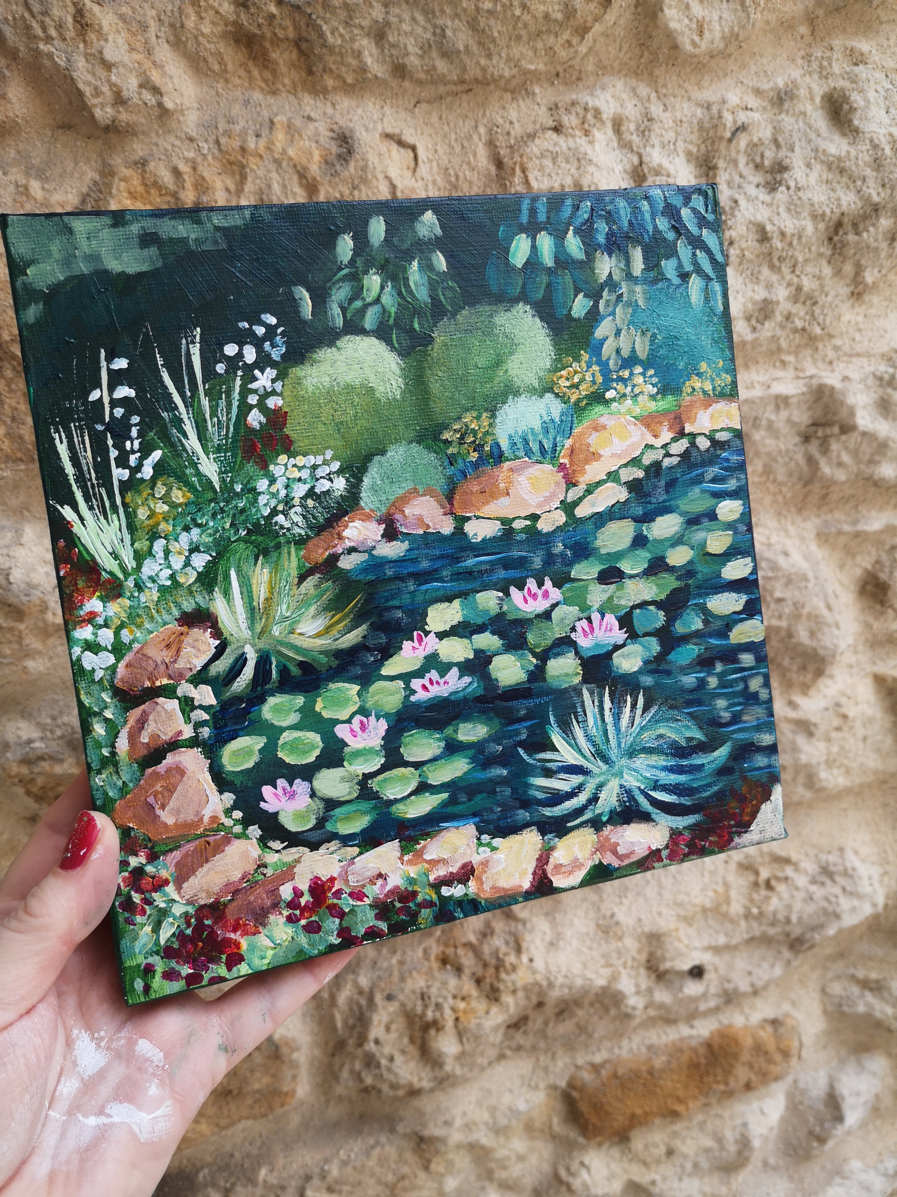 Bassin et plantes aquatiques
