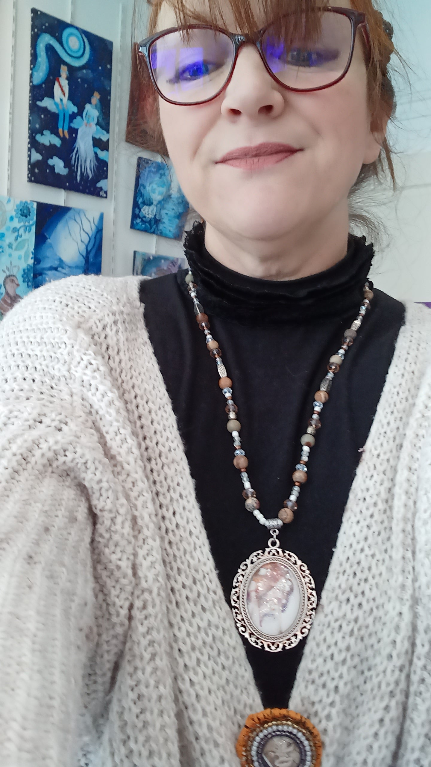 Collier brume céleste