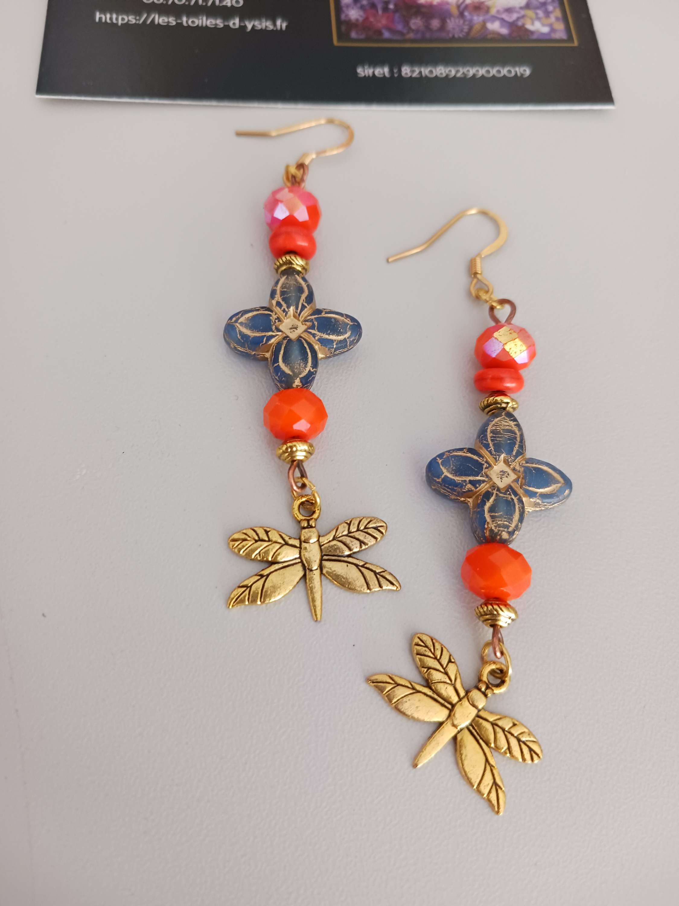 Boucles Spiritualité "orange bleue"