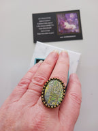 Bague "Le chat vert"