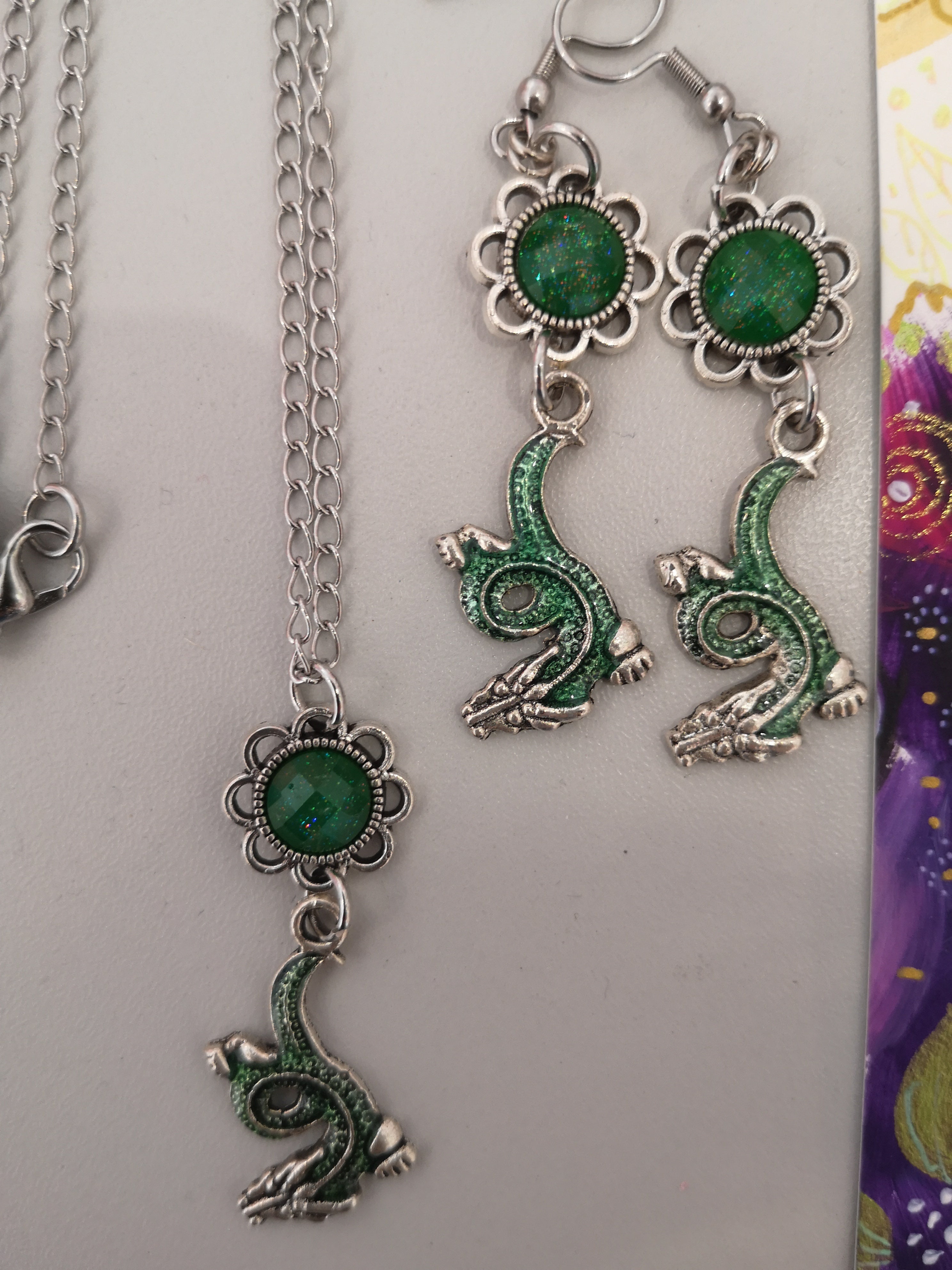 Parure Dragon féerique verte