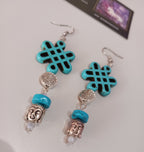 Boucles Howlite turquoise