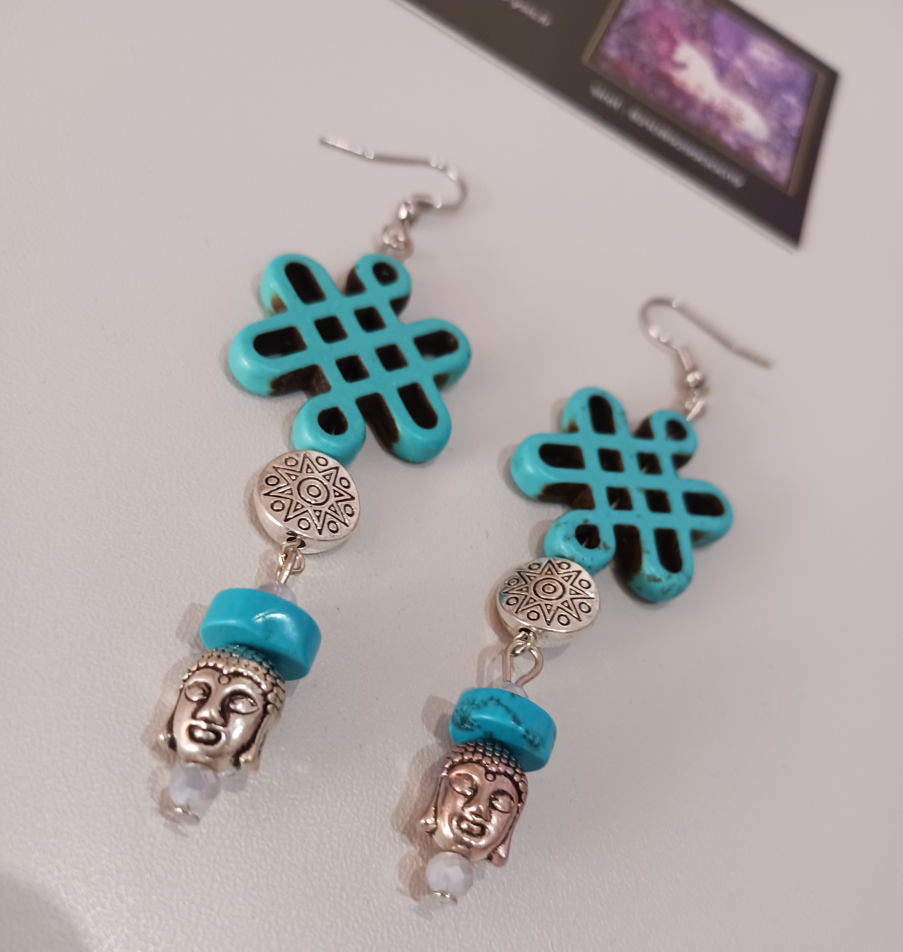 Boucles Howlite turquoise