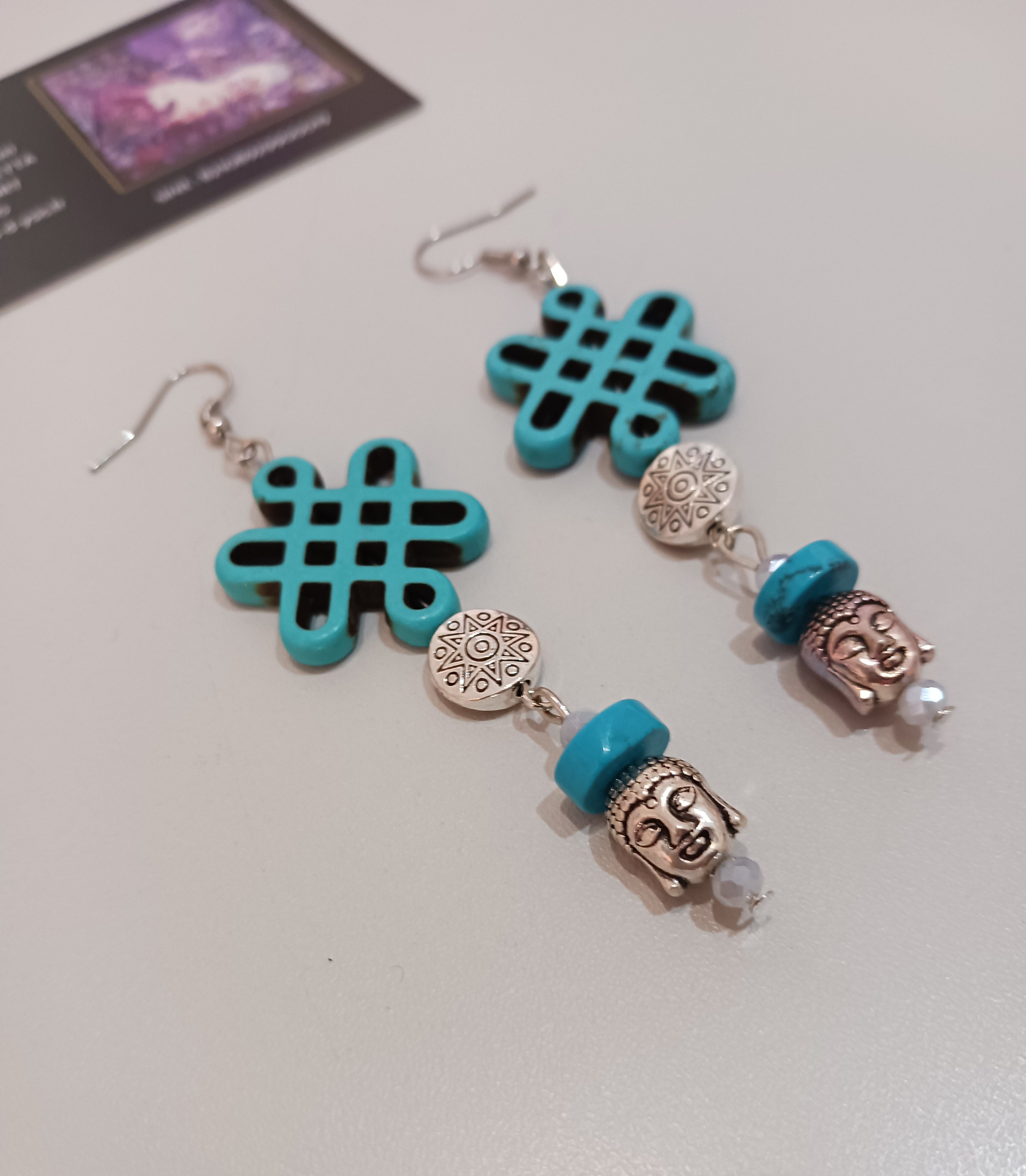 Boucles Howlite turquoise
