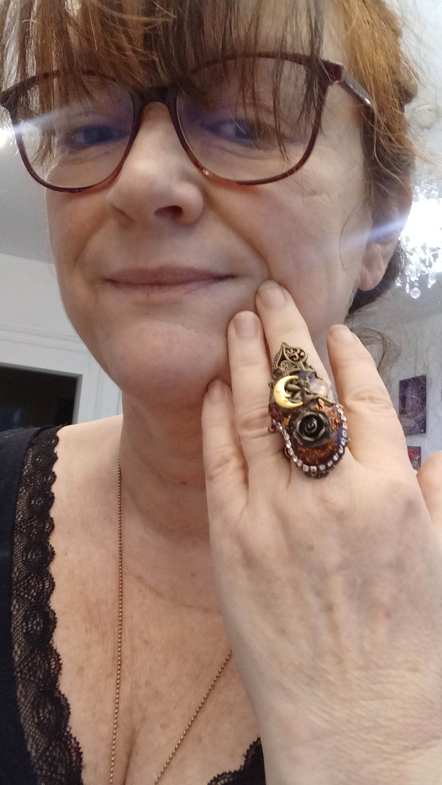 Bague "rose de bronze"