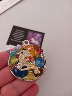 Collier Fleurs et petit oiseau