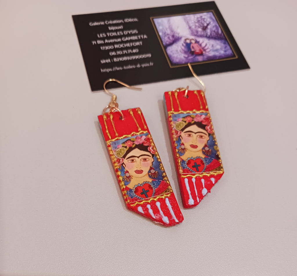 Grandes boucles "Mélancolie de Frida"
