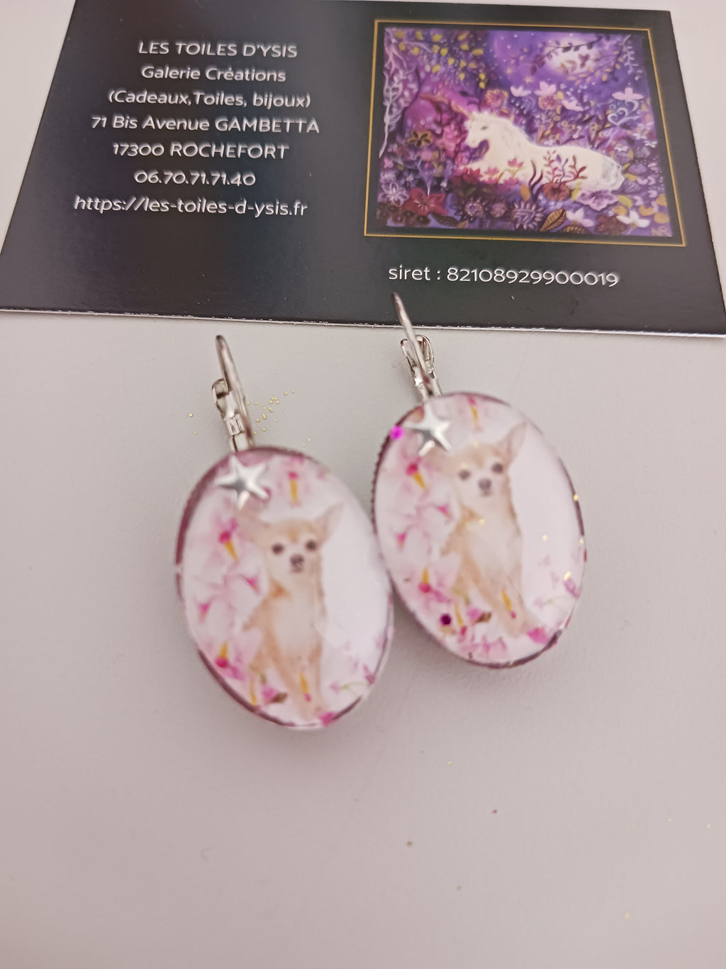 Boucles dormeuses "Petit toutou "