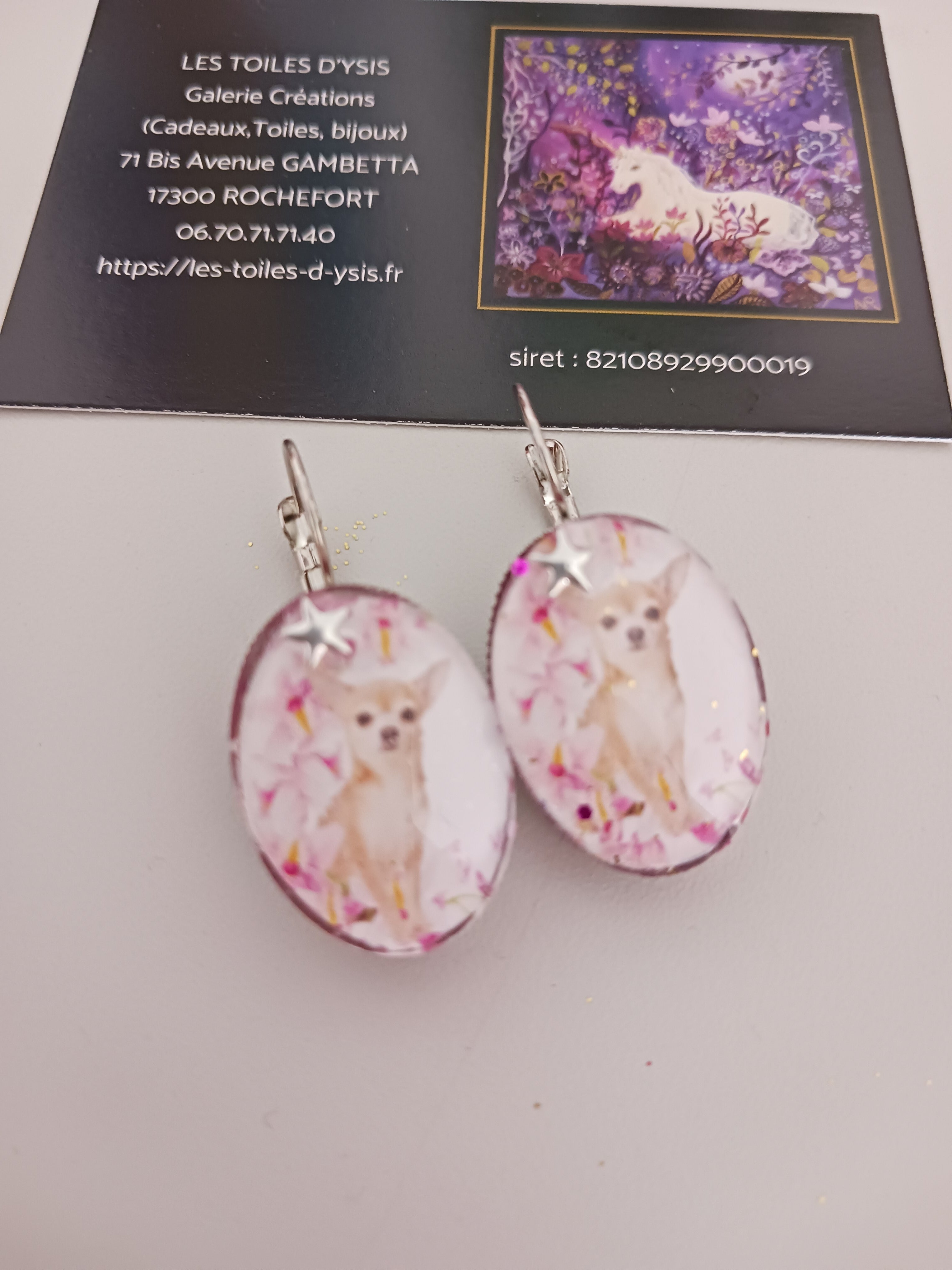 Boucles dormeuses "Petit toutou "