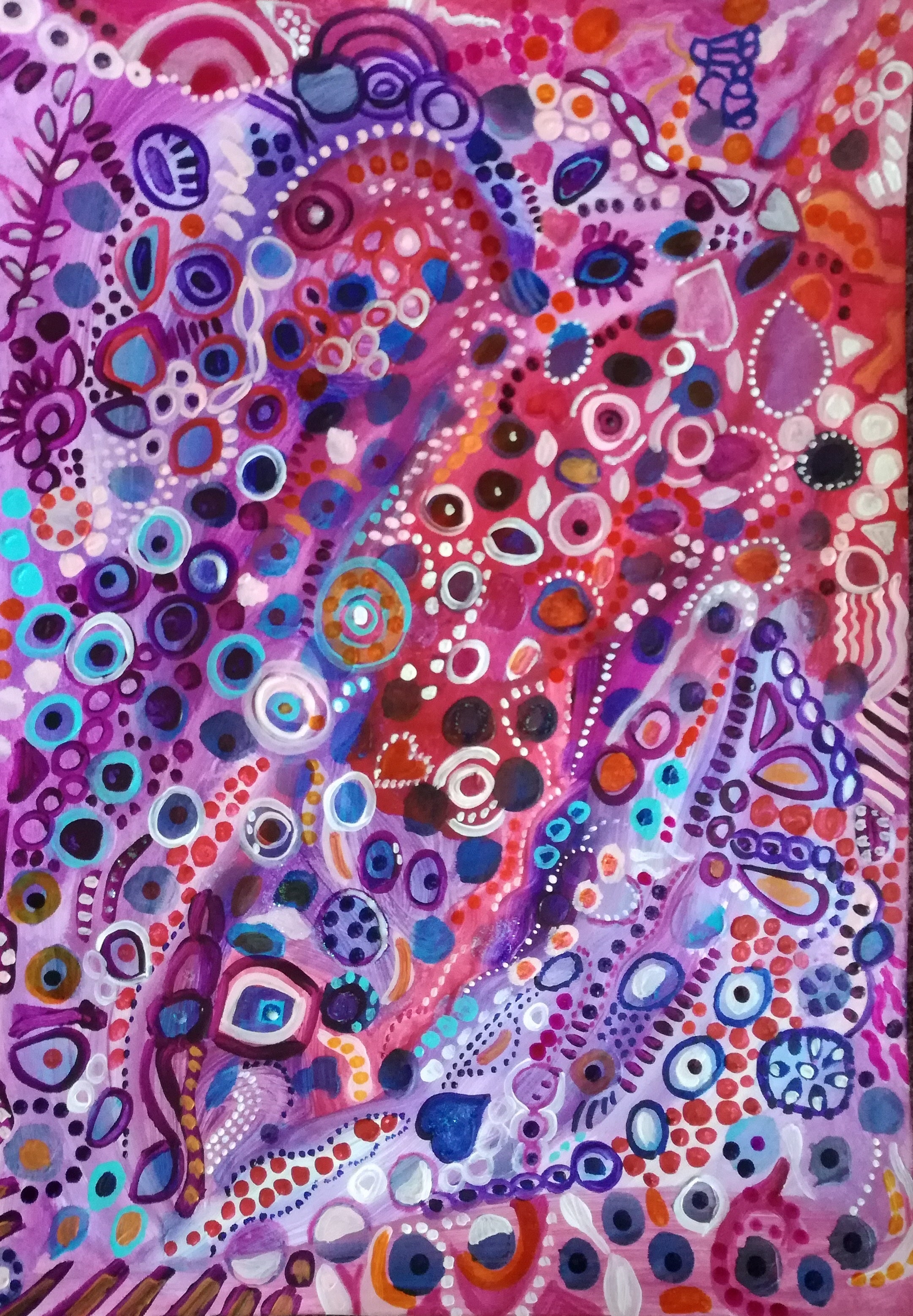 Abstrait Mauve et Rouge