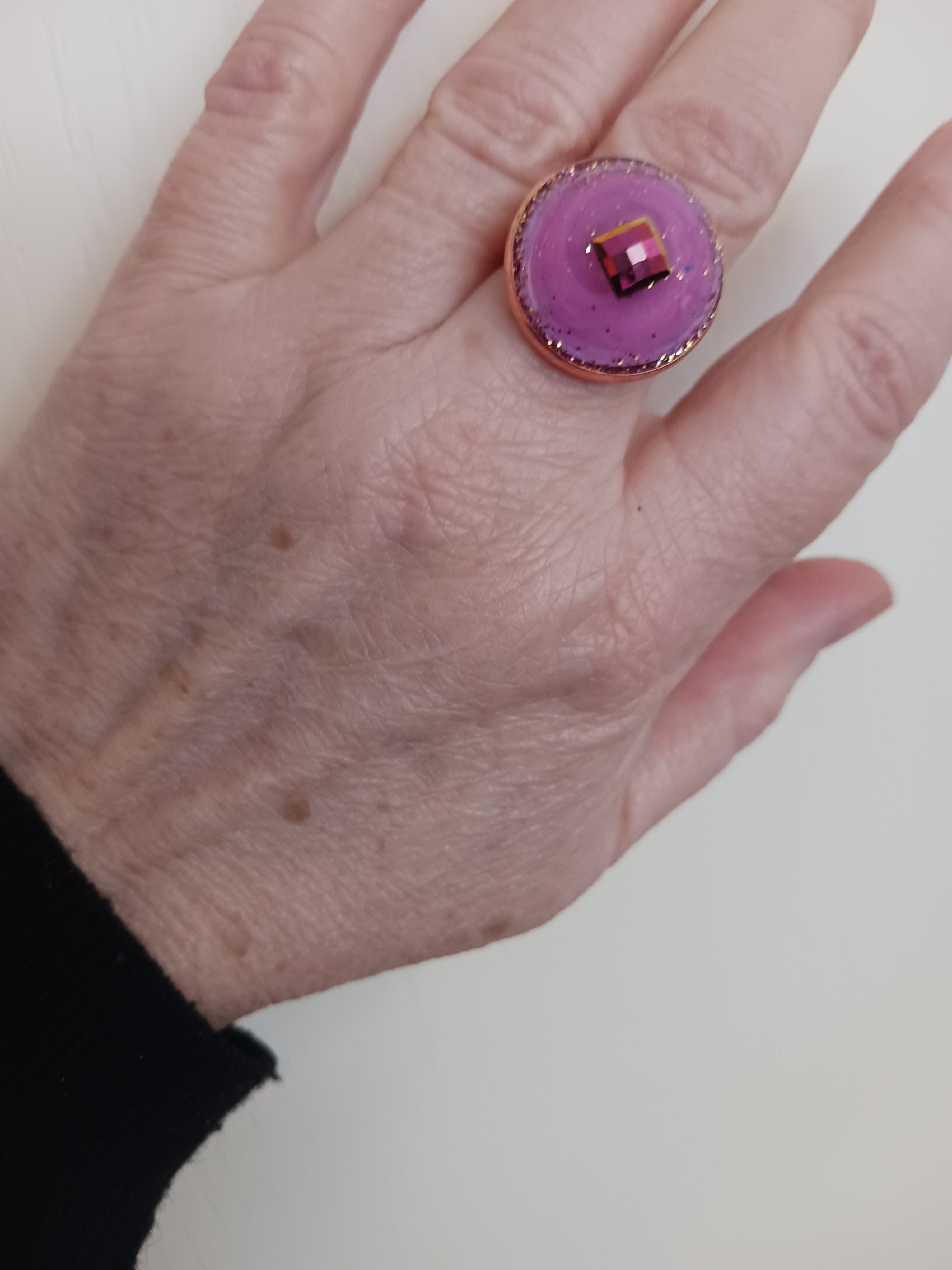 Bague "Galaxie Guimauve"