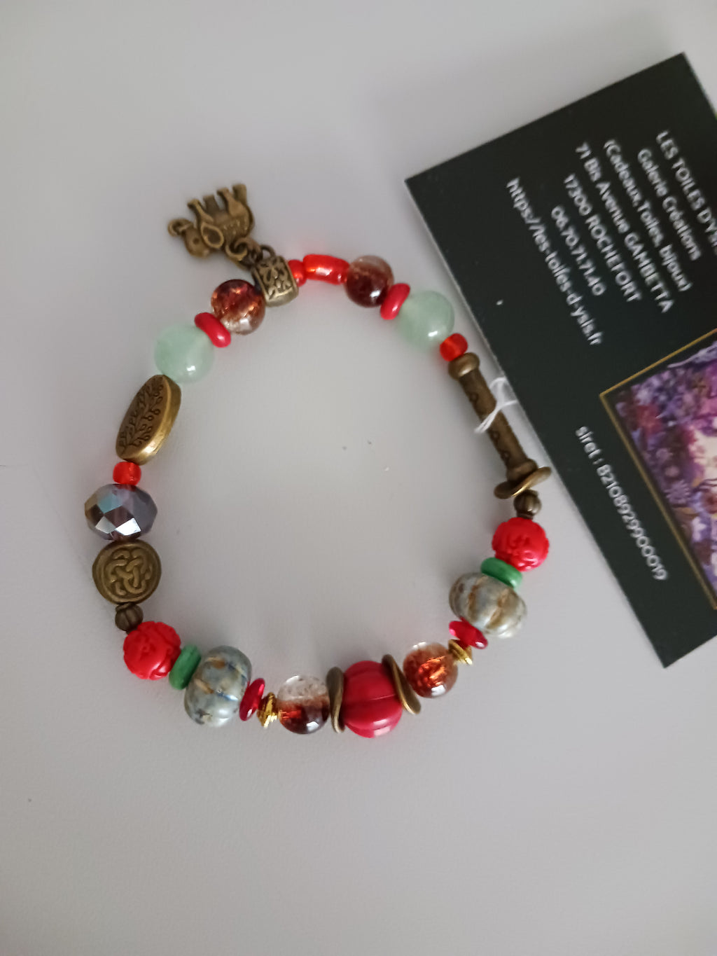 Bracelet chance vert rouge